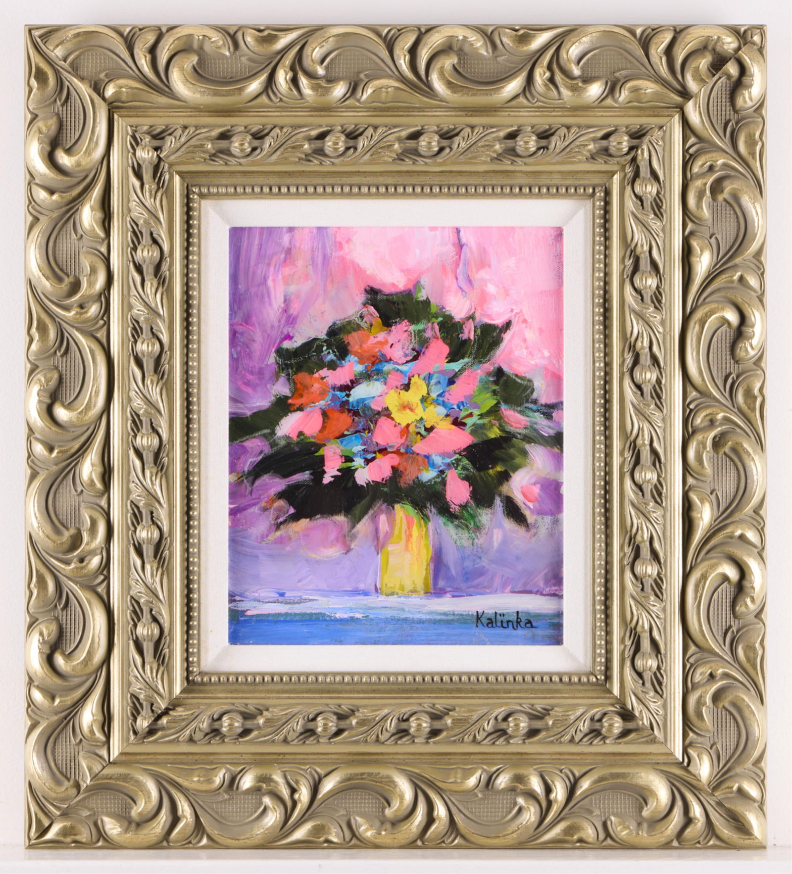 Kalinka Duaiv "Modern Flowers" Mixed Media Painting (1 of 4)