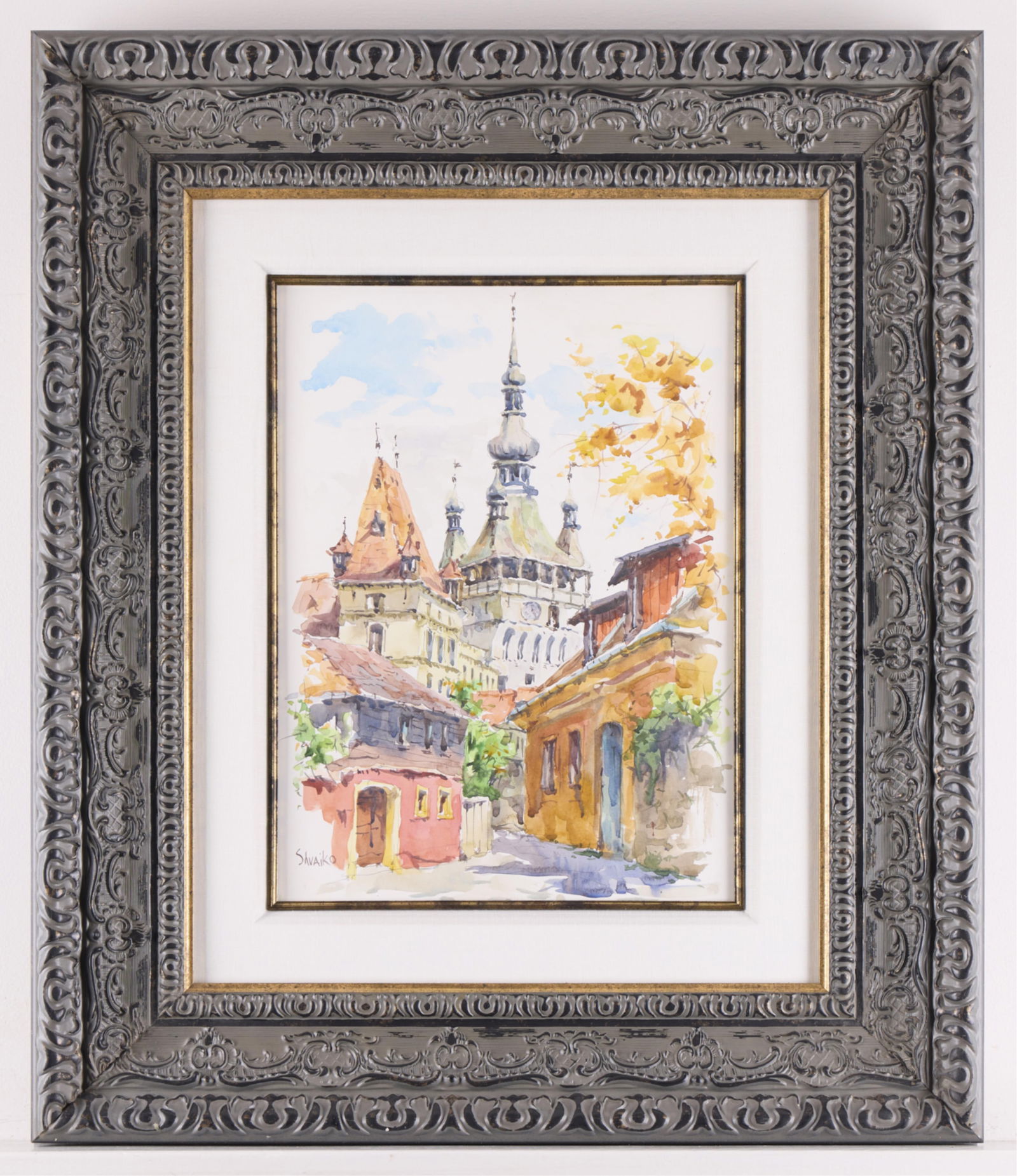 Viktor Shvaiko "Sagishuara, Transylania" Watercolor Painting (1 of 5)