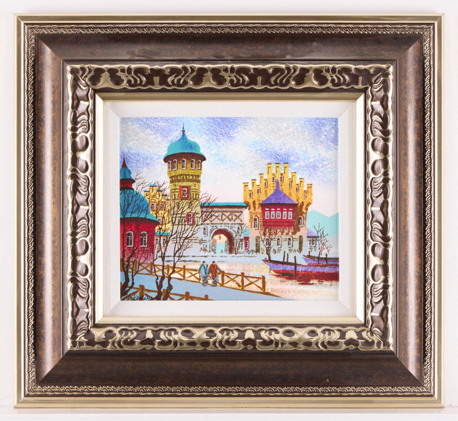 Anatole Krasnyansky "A Stroll in Germany" S/N Serigraph on Canvas (1 of 4)