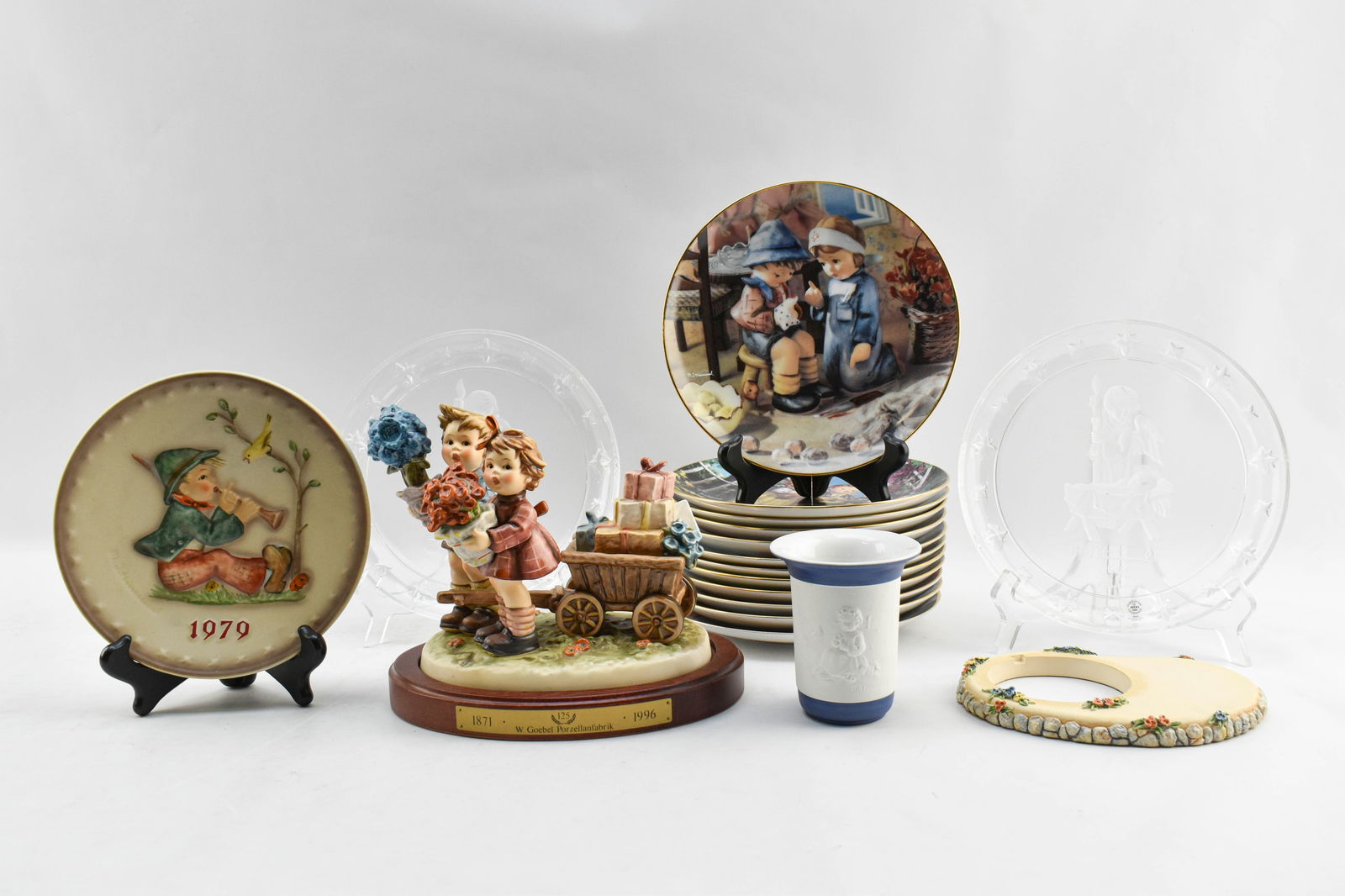 Large Group of Rare Goebel Hummel Items Incl. 'Love's Bounty' and Little Companions Plates (1 of 11)