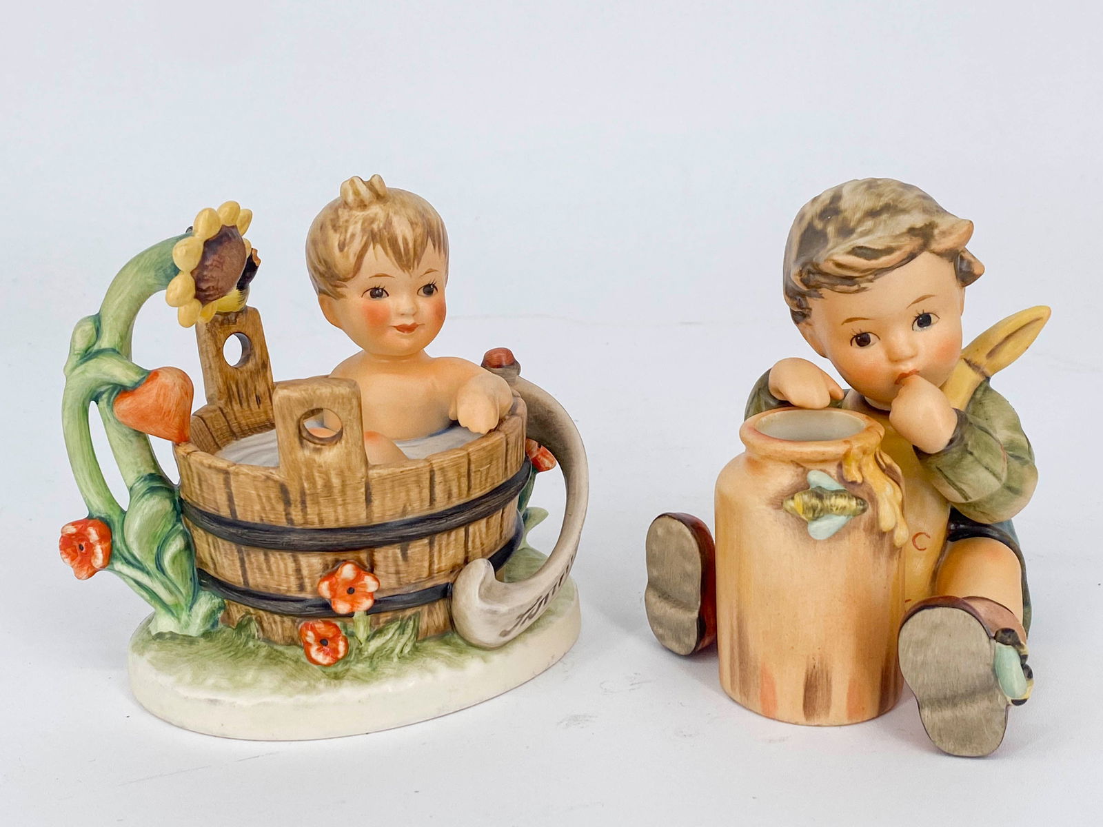 Two Goebel Hummel Figurines, Relaxation and Honey Lover (1 of 8)
