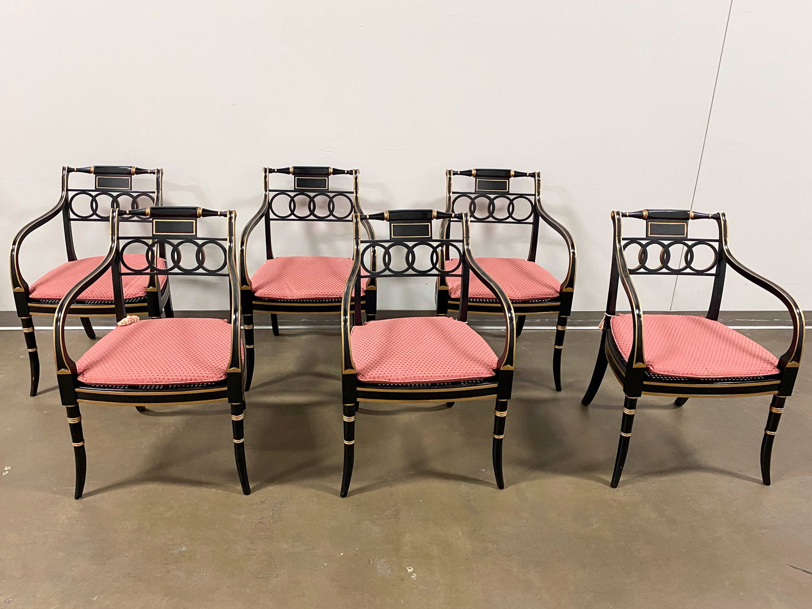 Six Baker Furniture Governor Alston Regency Armchairs (1 of 11)