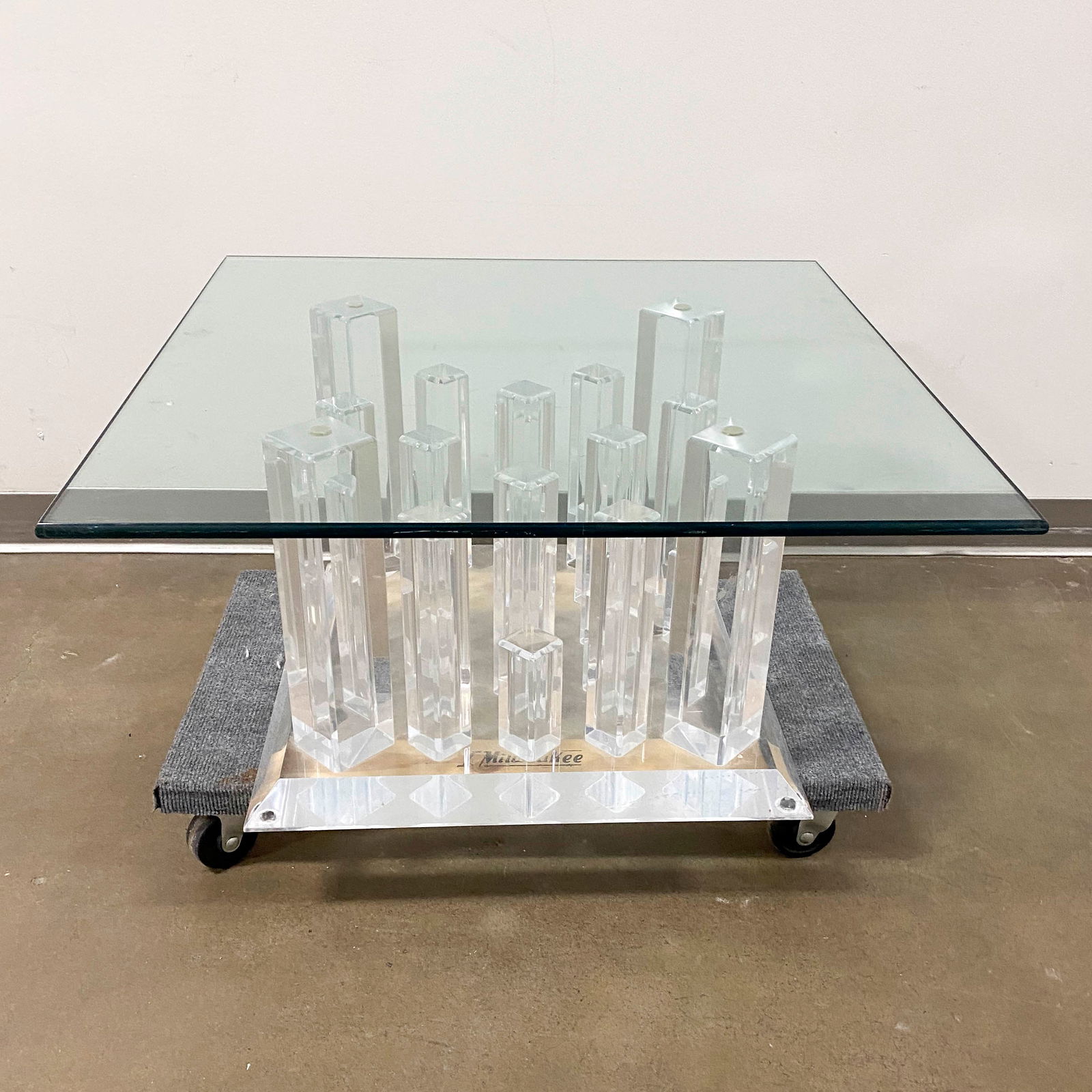 Contemporary Lucite Cityscape Coffee Table (1 of 11)