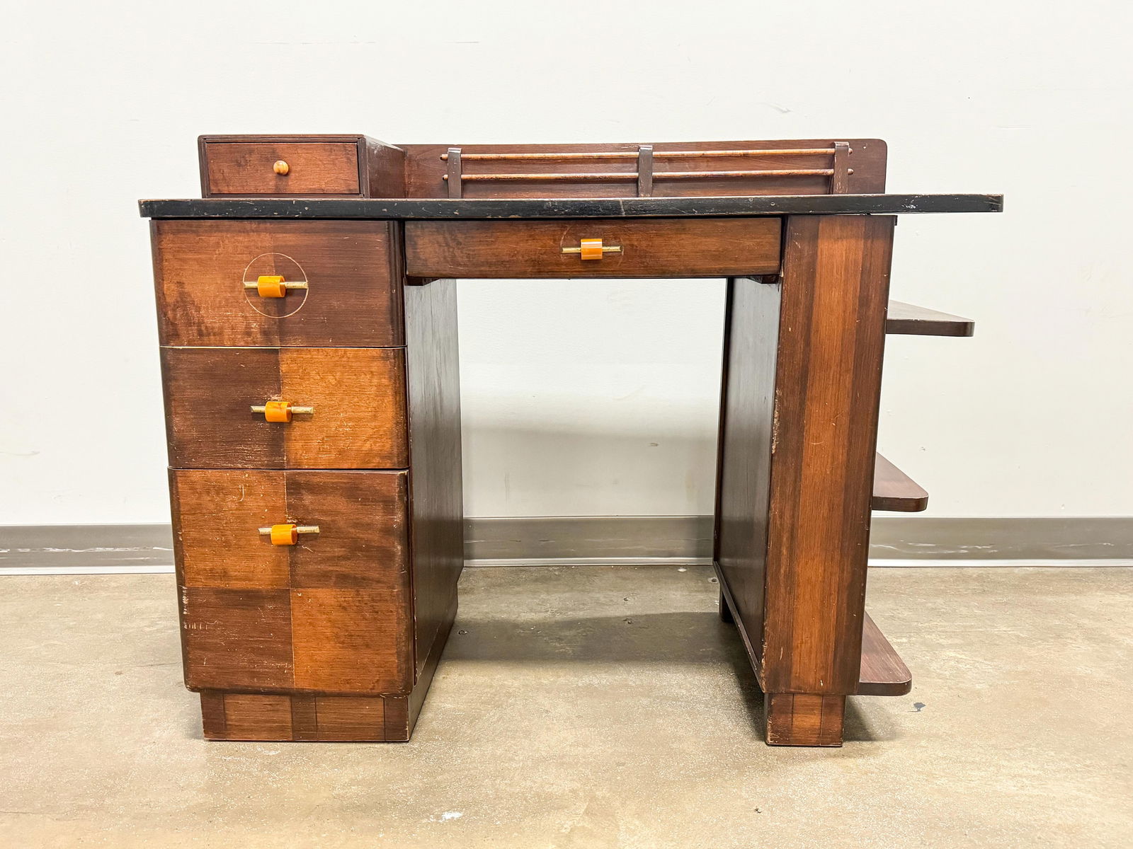 Vintage Art Deco Desk with Bakelite Hardware (1 of 11)
