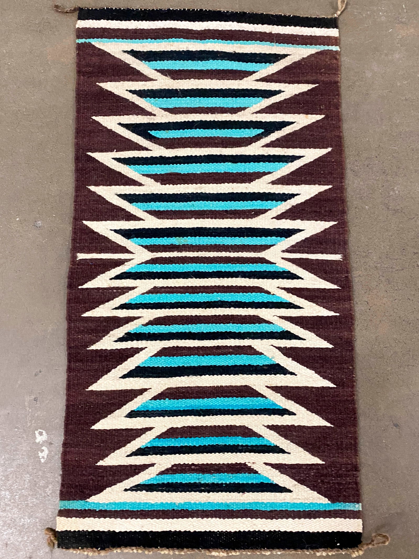 Navajo Brown & Blue Hanging Tapestry (1 of 7)