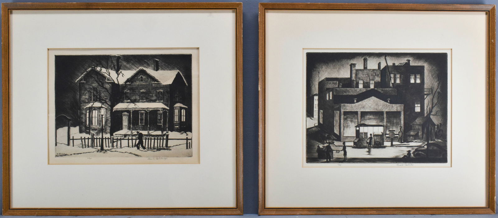 2 Lowell Bobleter Drypoint Etchings (1 of 11)