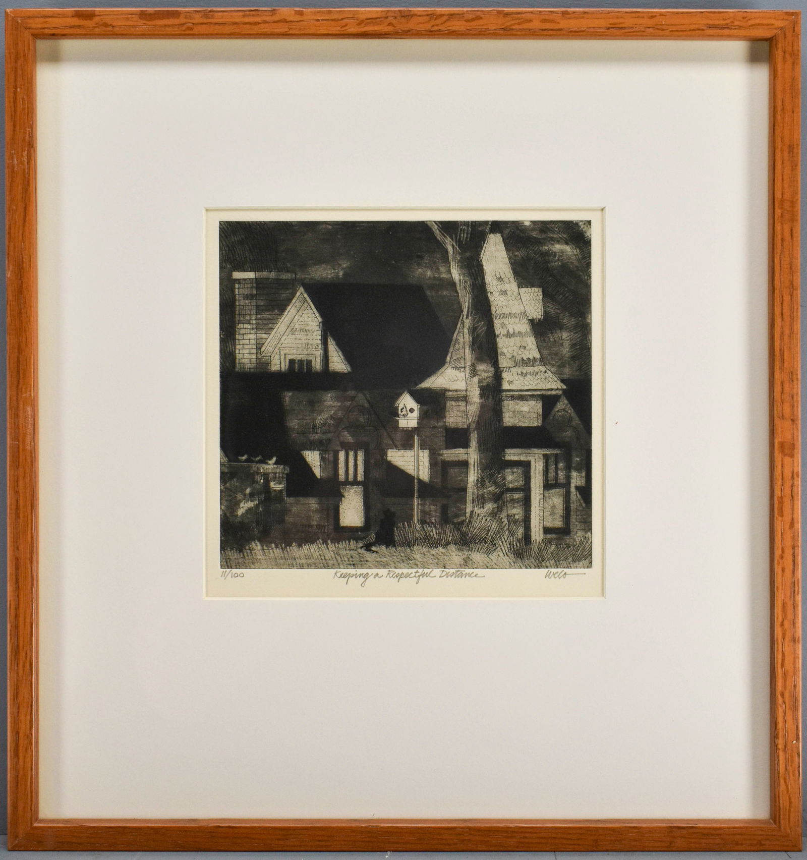 Larry Welo "Keeping a Respectful Distance" Intaglio Print (1 of 8)