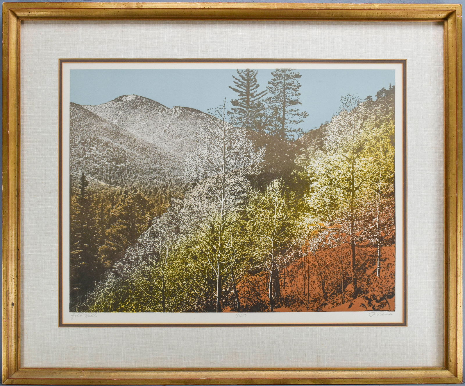 Paula Crane "Gold Hill" Lithograph, Number 1/300 (1 of 8)