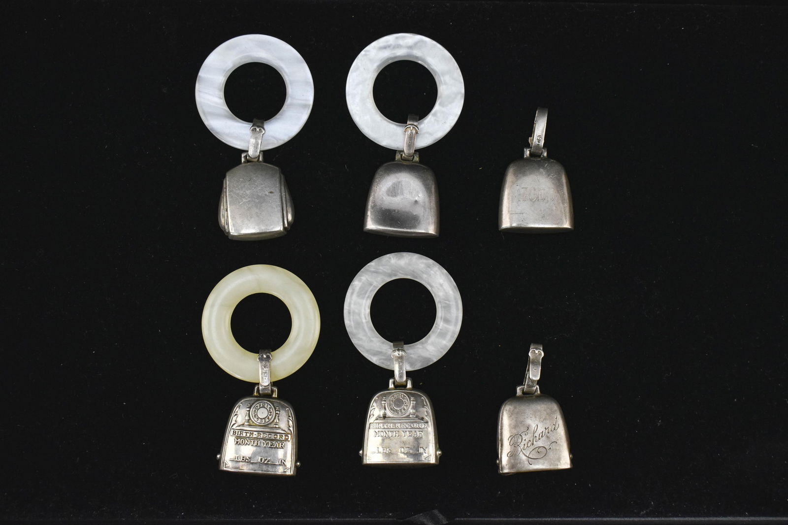 6 Vintage Webster Sterling Silver Baby Bell Rattle Teethers (1 of 10)