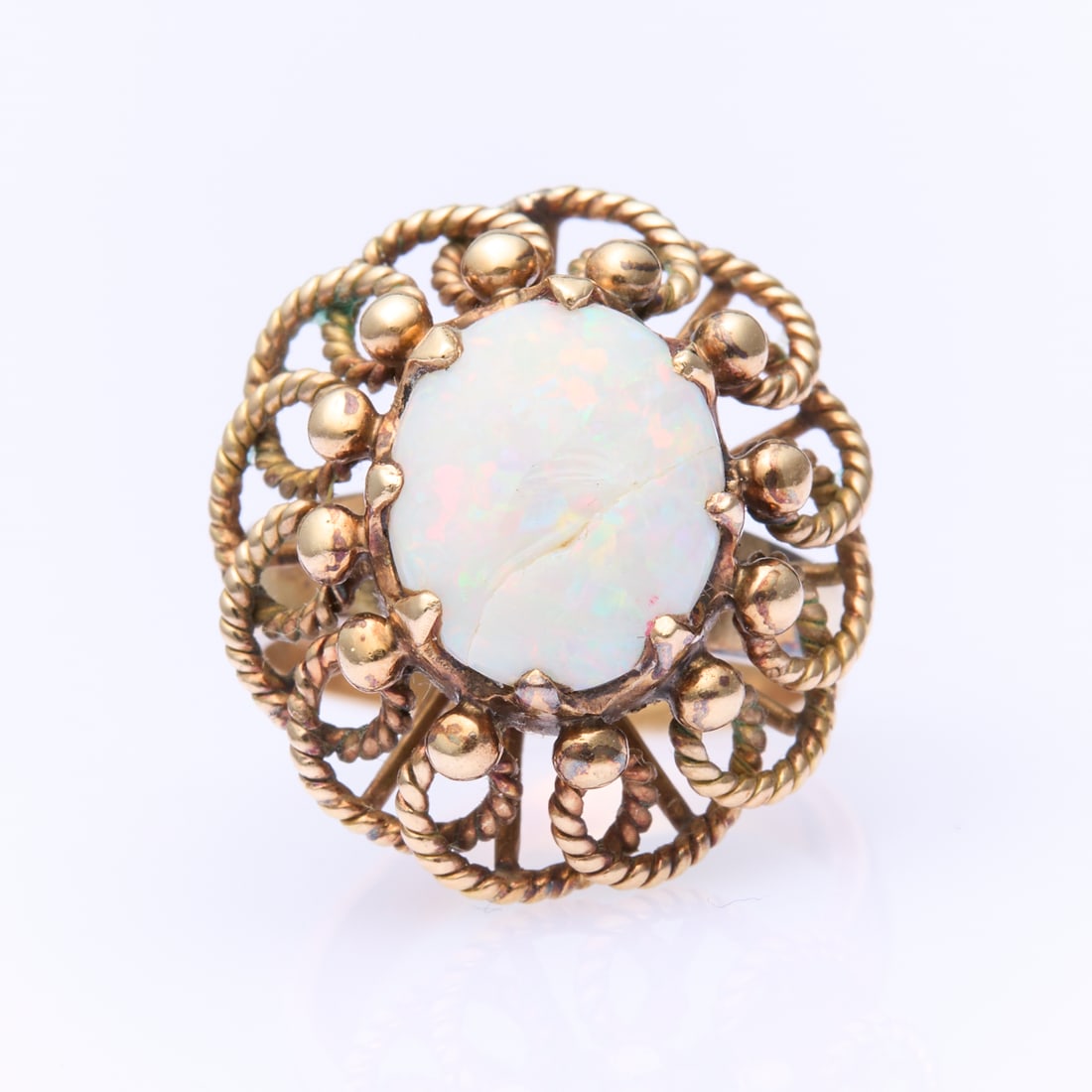 14K Gold & Opal Ring, Sz 4 (1 of 4)