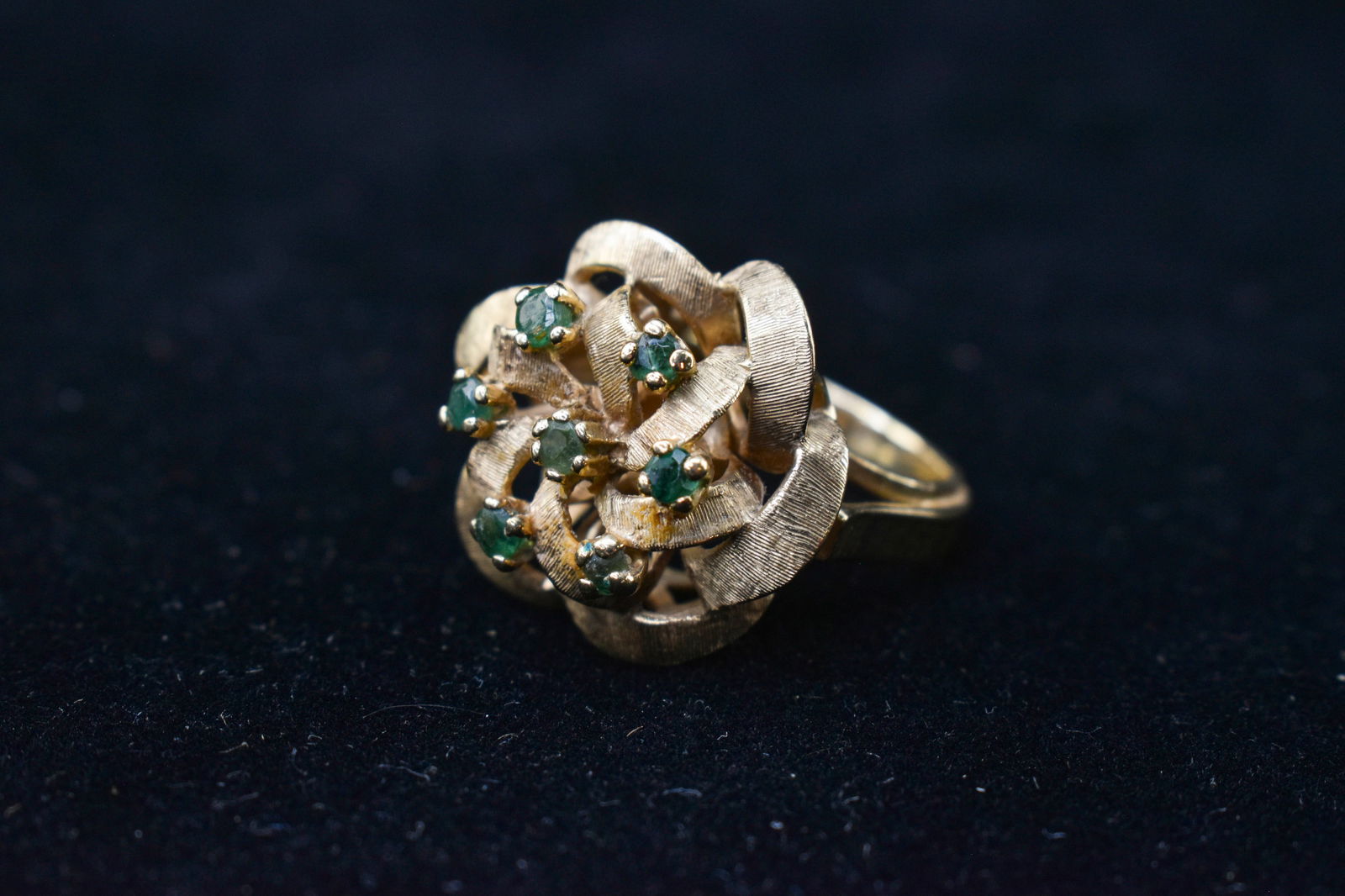 14K Gold Emerald Ring, Sz 3.75 (1 of 2)