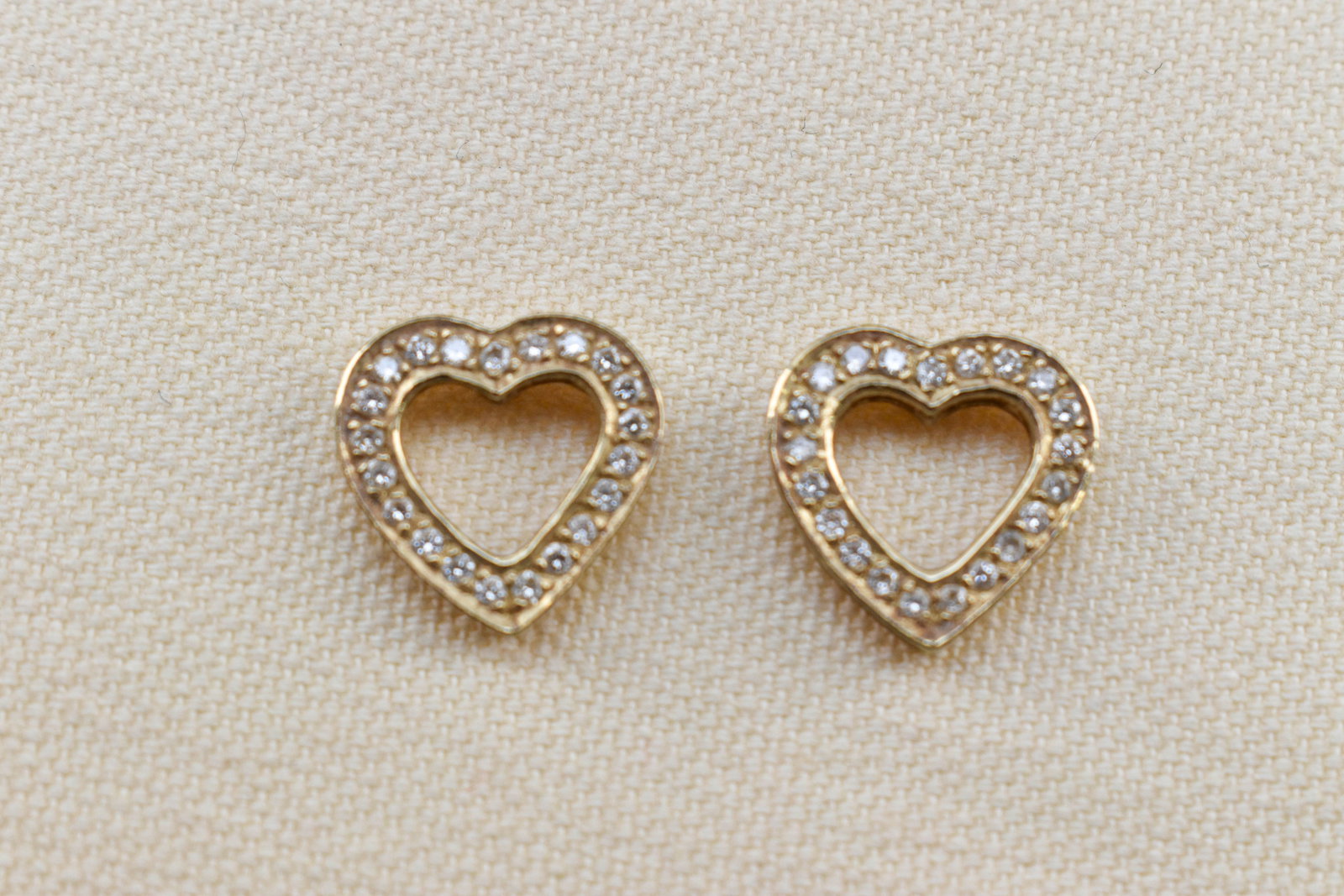 14K Gold & Diamond Heart Earrings (1 of 3)