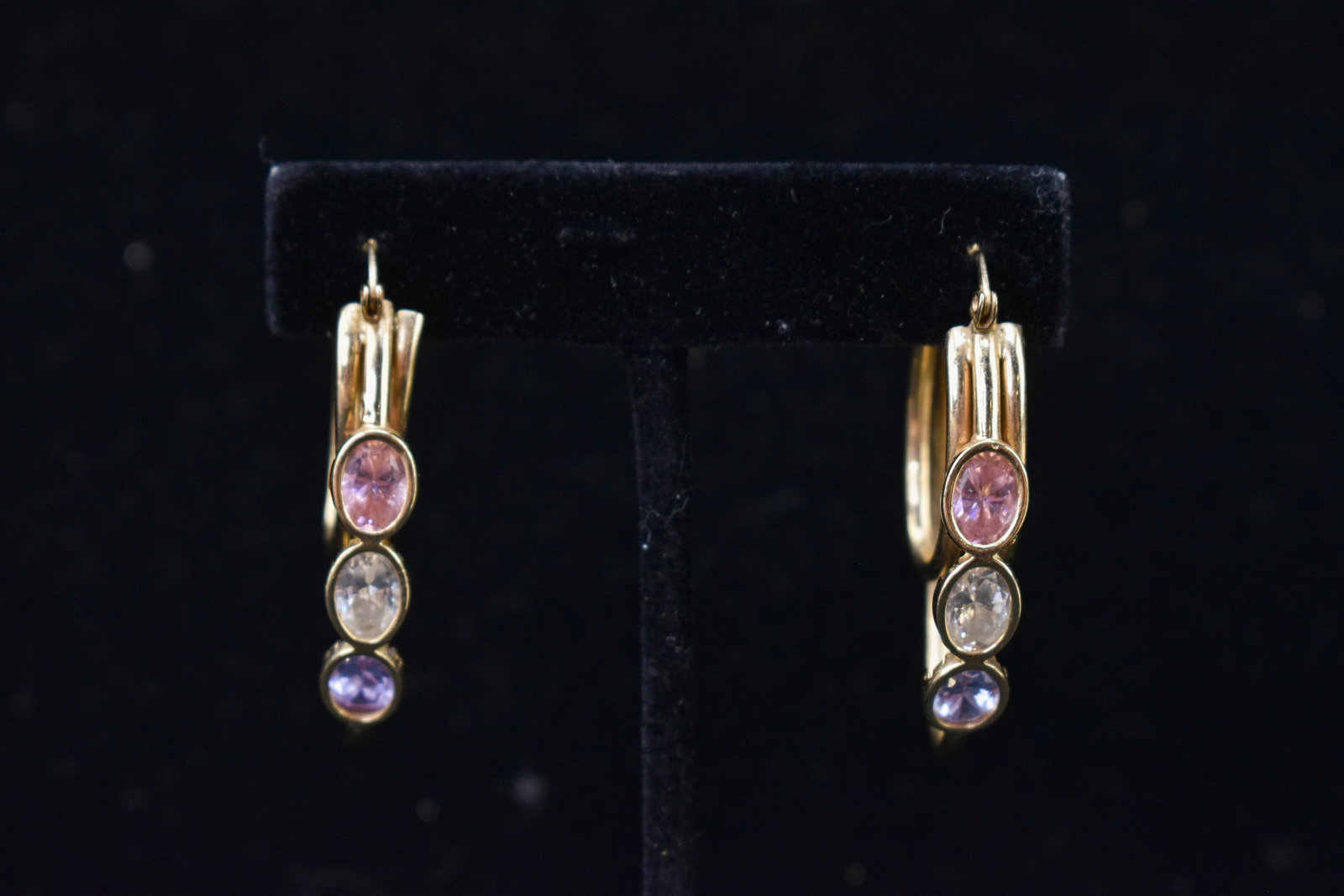 14K Gold Triple Oval Hoop Earrings (1 of 6)