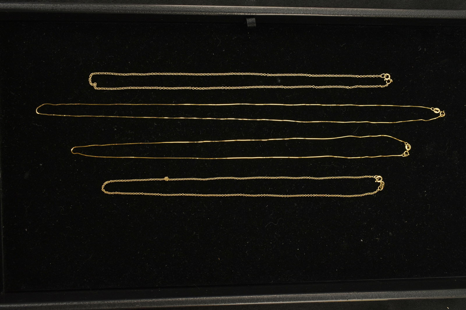 Four Gold Neck Chains, 9K, 10K, & 18K (1 of 7)