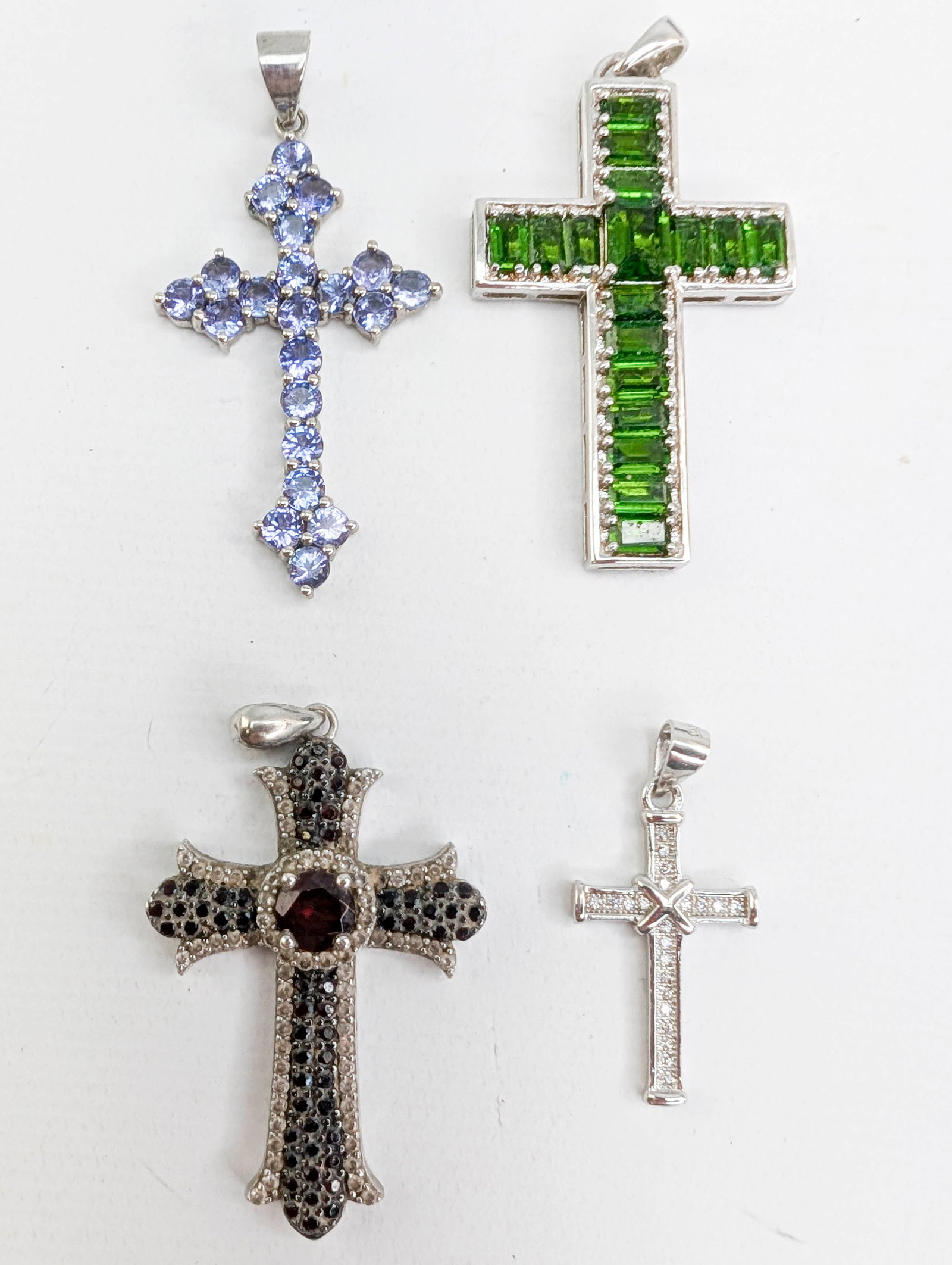 4 Sterling Silver Cross Pendants (1 of 8)