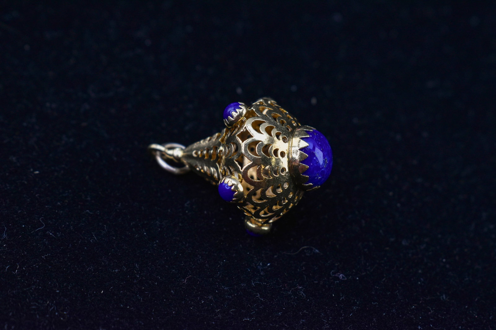 18K Gold & Lapis Pendant or Charm (1 of 4)