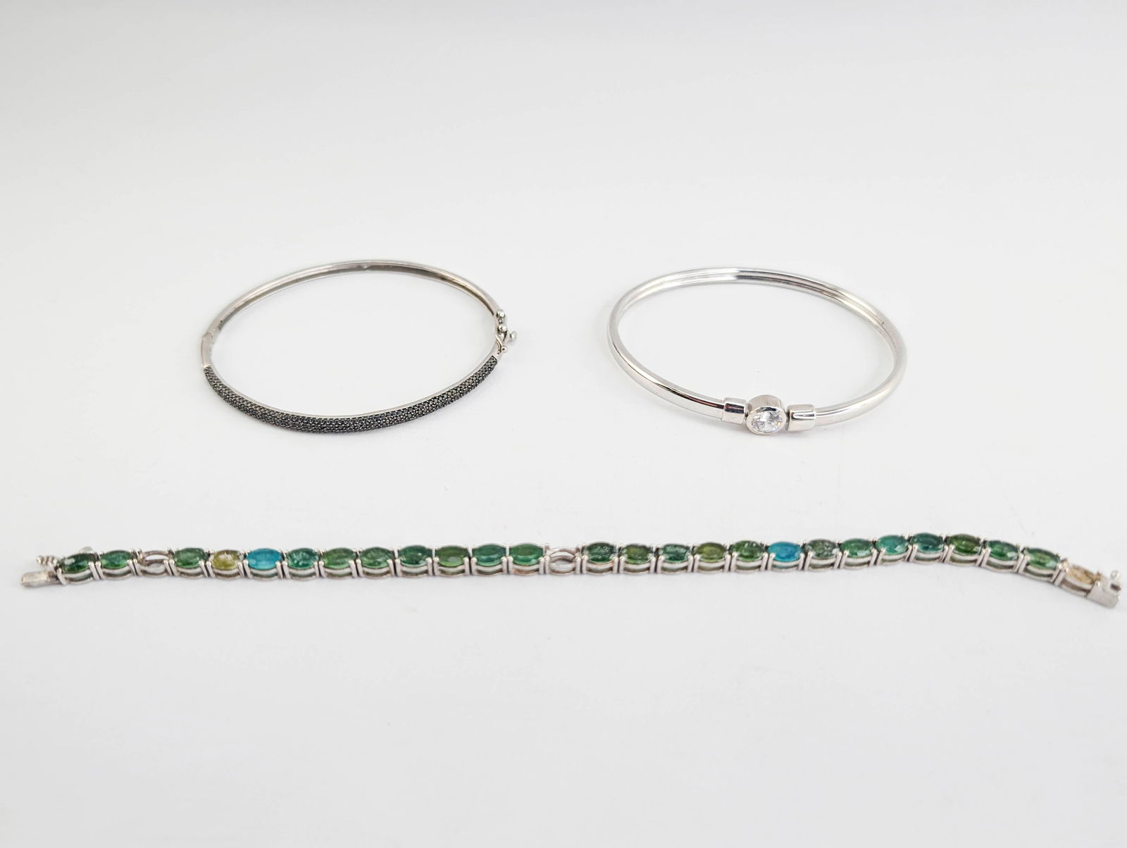 3 Sterling Silver Bracelets (1 of 9)