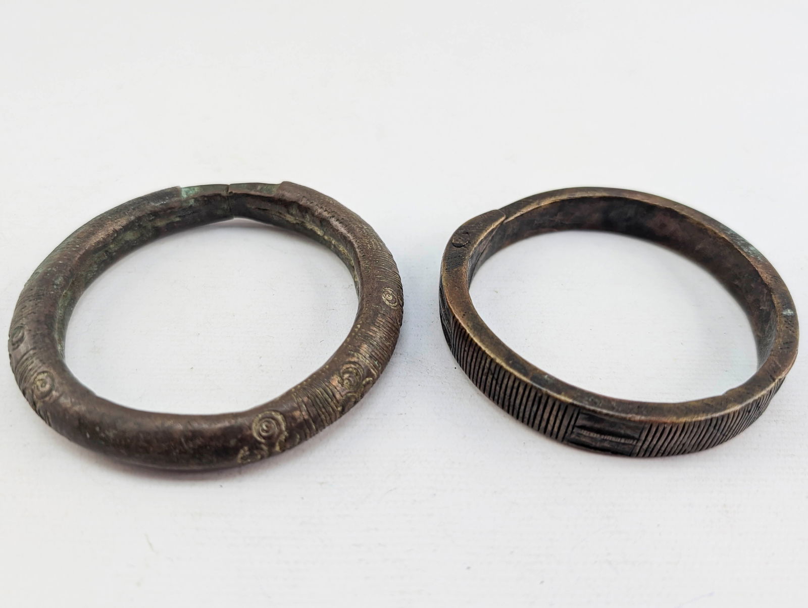 2 African Currency Bracelets, Bronze (1 of 9)