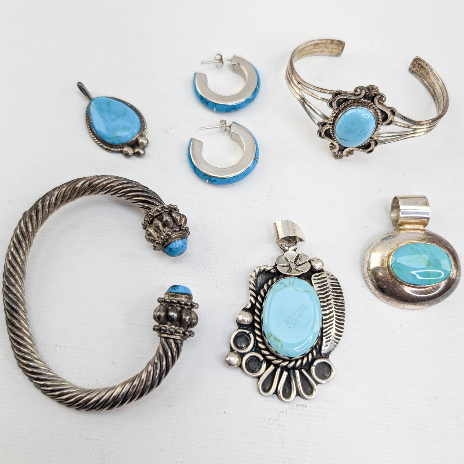 Group Sterling & Turquoise Jewelry (1 of 11)