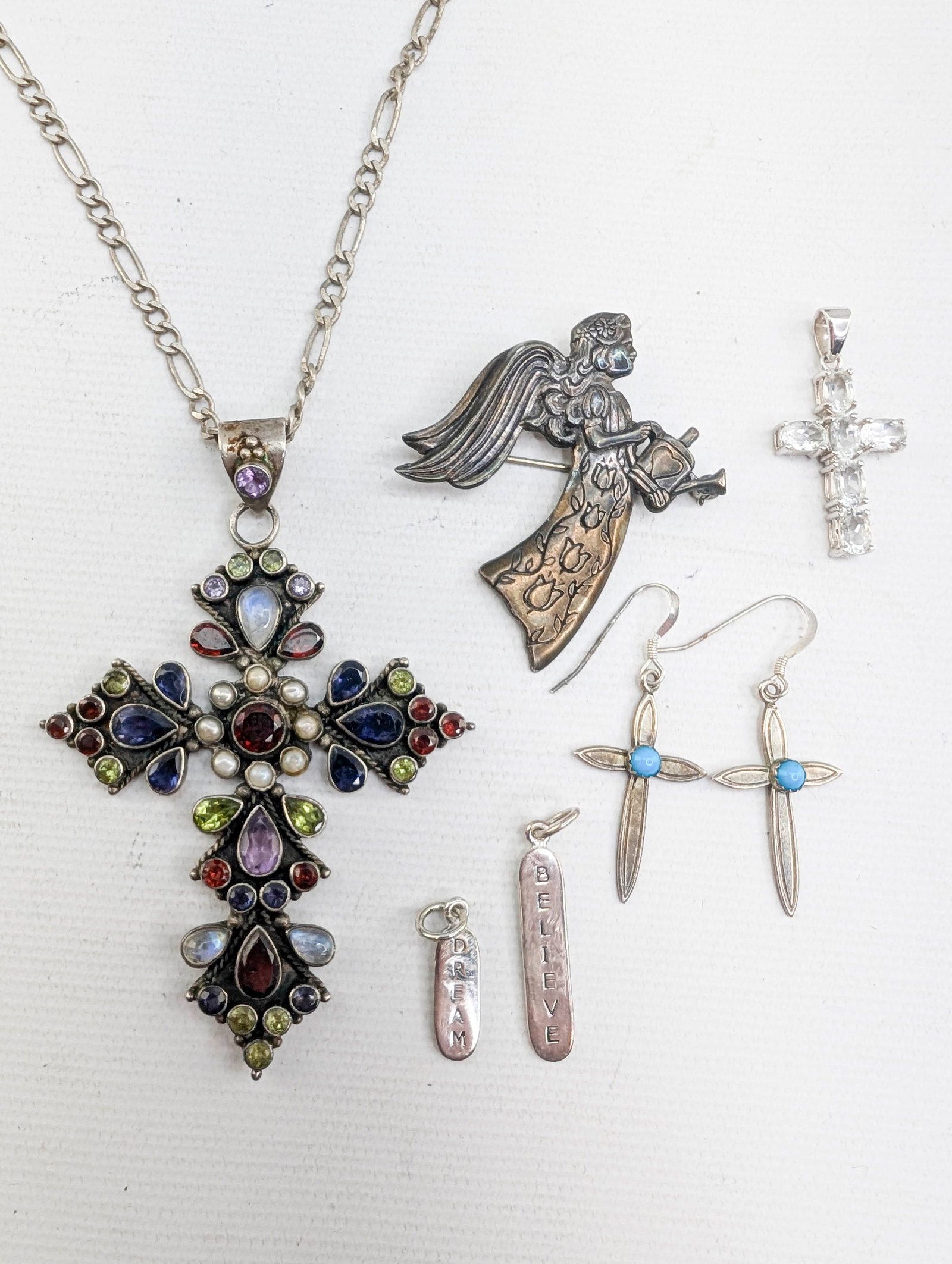 Group Religious Sterling Silver Jewelry (1 of 9)