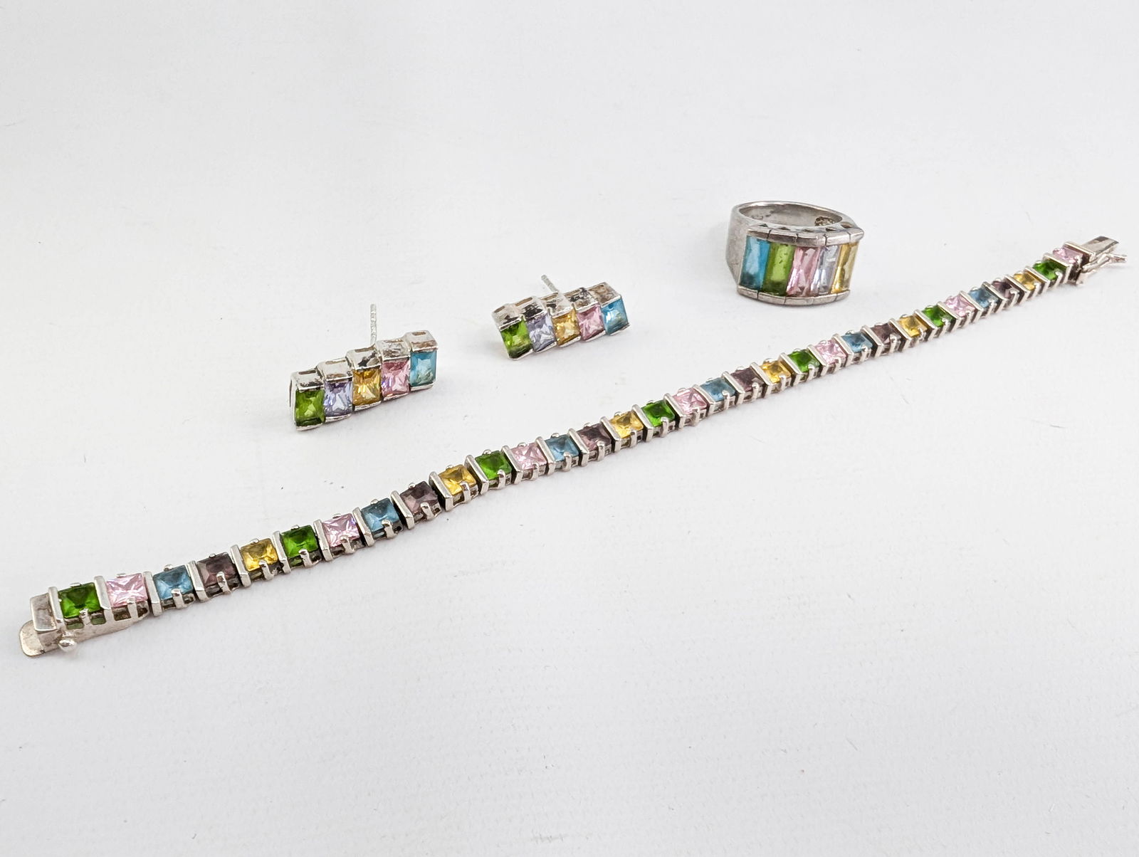 Sterling Silver & Multicolored Jewelry Set (1 of 6)