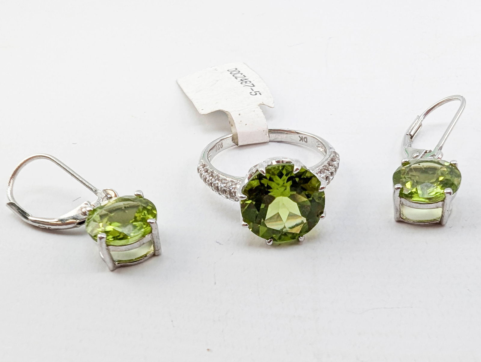 Peridot & Sterling Ring & Earrings Set (1 of 4)