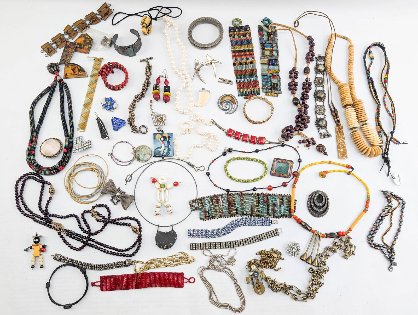 Eceltic Group of Jewelry: Group of jewelry including native, tribal, sterling silver, beaded, and more. Lots of unique pieces!