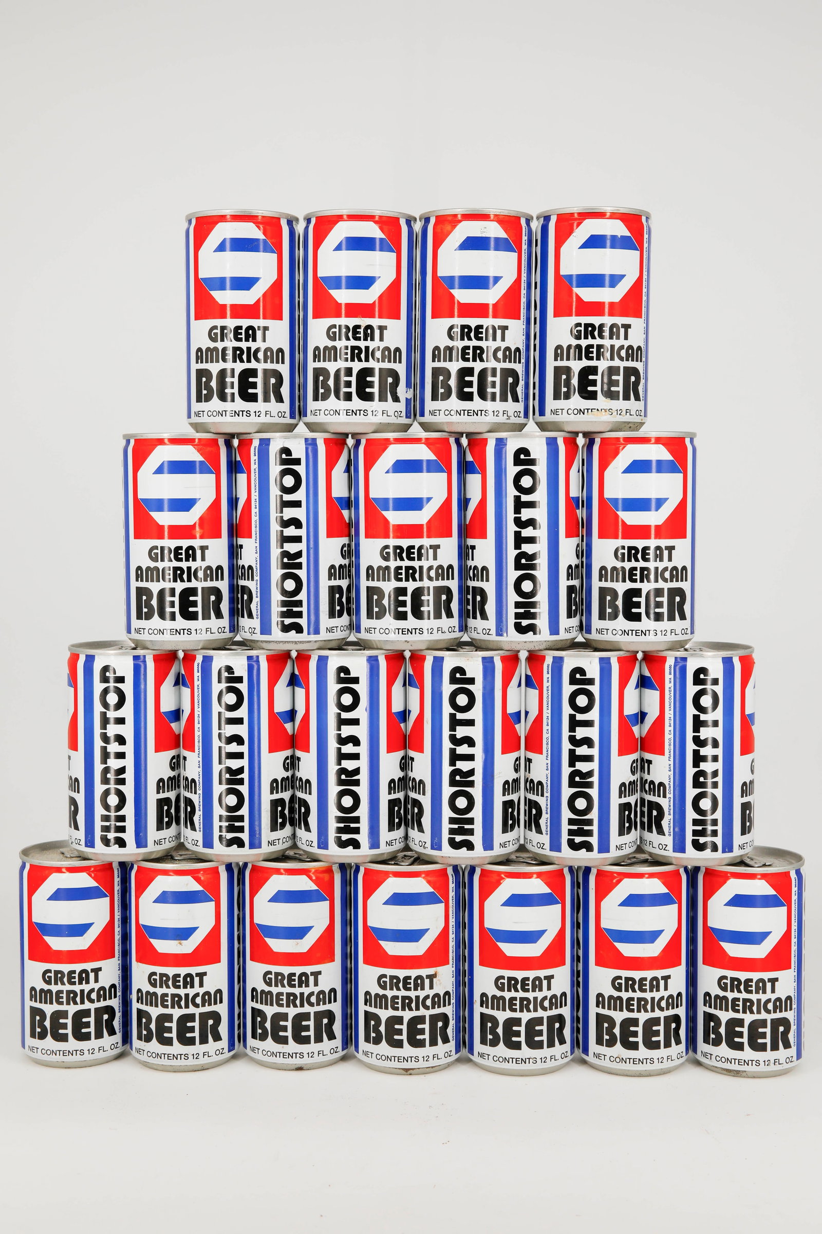 Assortment of 22 Vintage Shortstop Great American Beer Cans (1 of 5)