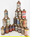Assortment of 19 Vintage Beer Cans from Brands Including Olde Virginia Special Export, E & B Special