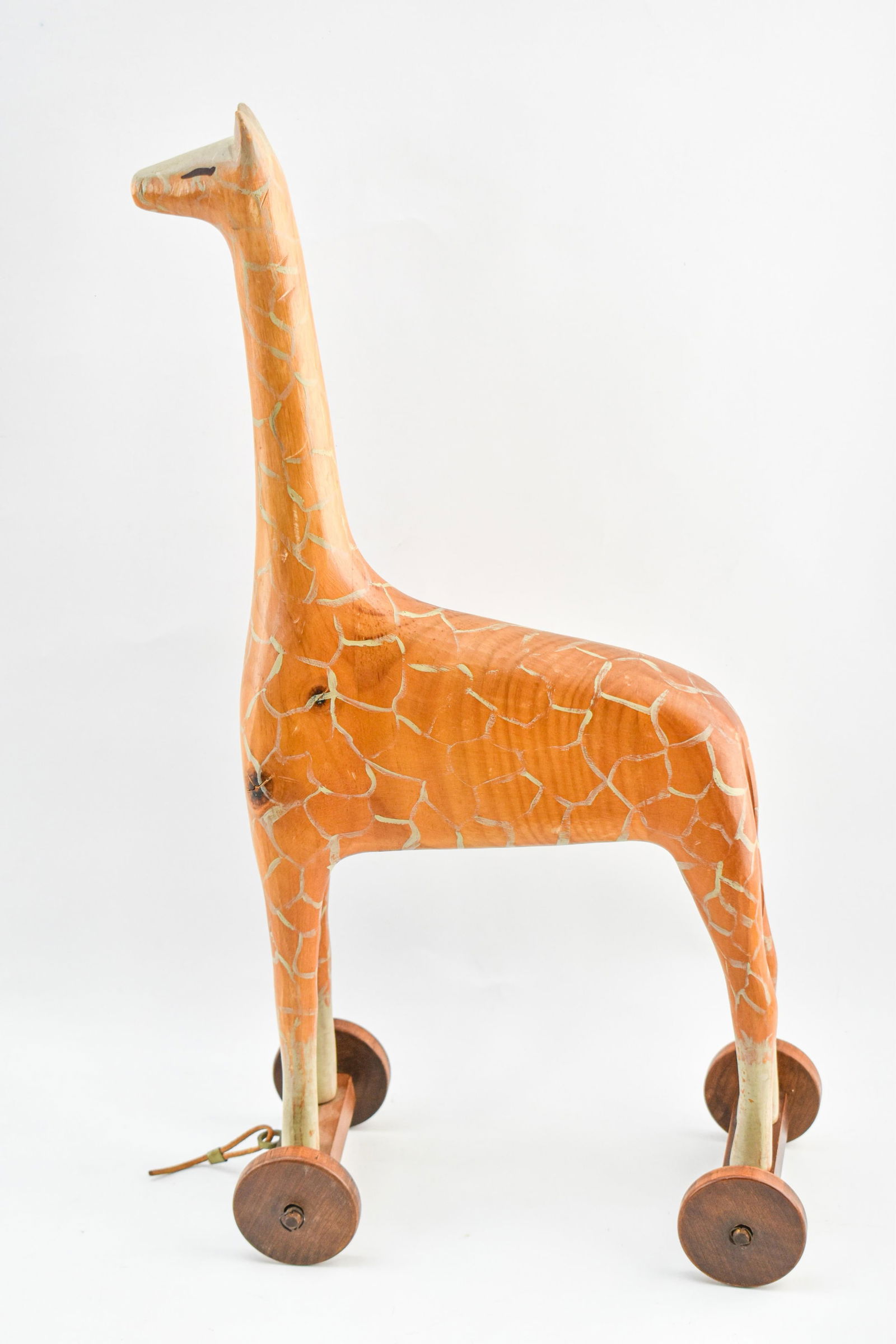 Vintage Rolling Wooden Giraffe Toy (1 of 11)
