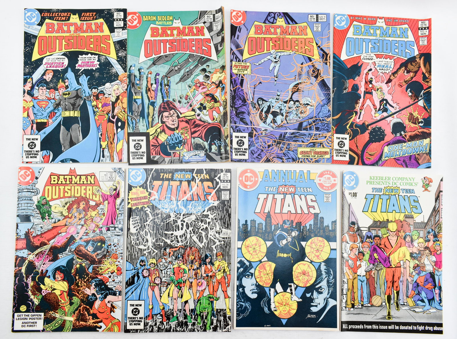 Grp 8 DC Comics Batman and the Outsiders 1-5, The New Teen Titans - Bronze Age (1 of 6)