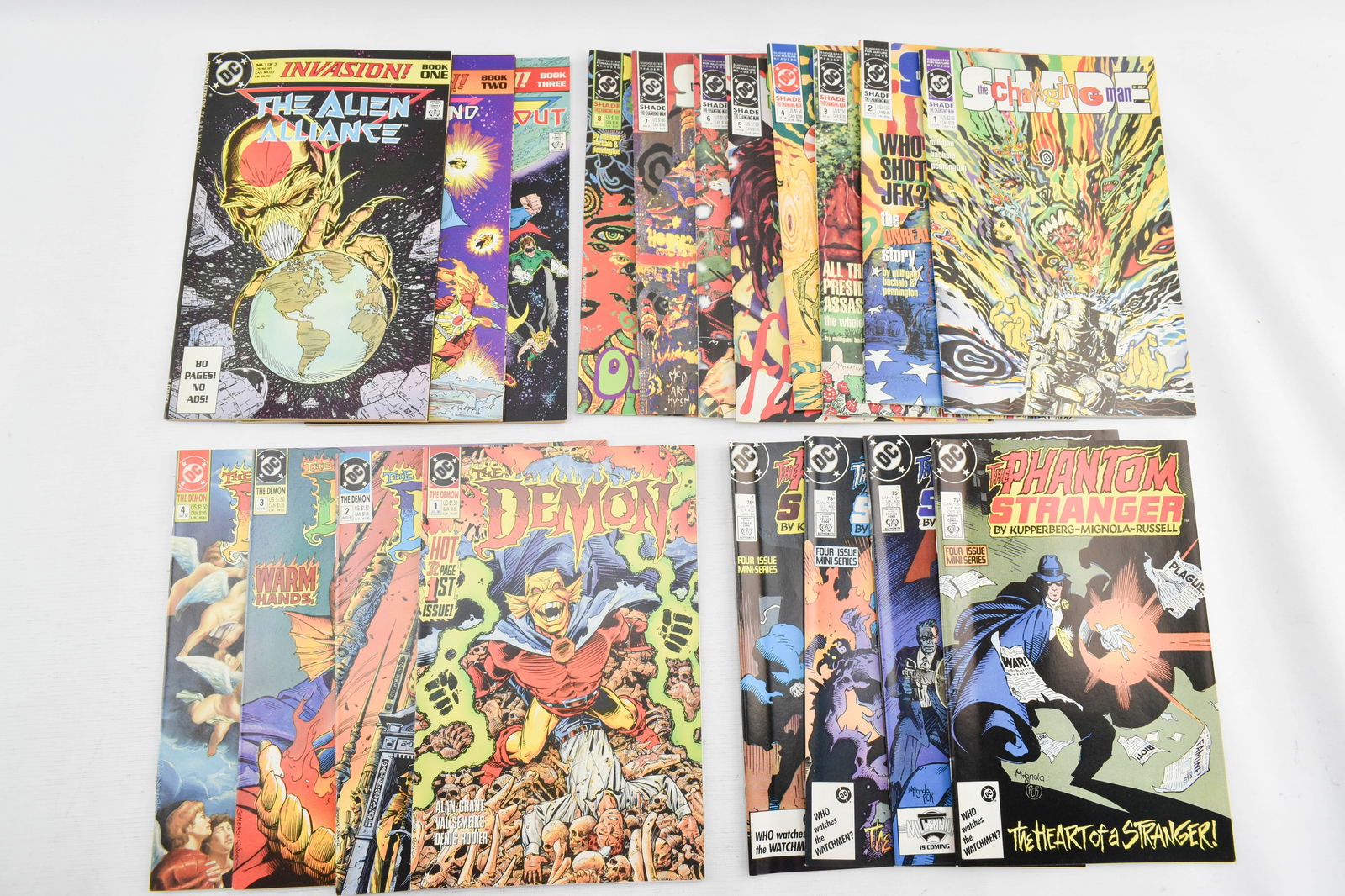 Grp 19 DC Comics Shade the Changing Man, The Demon, The Phantom Stranger, Invasion - Copper Age (1 of 7)