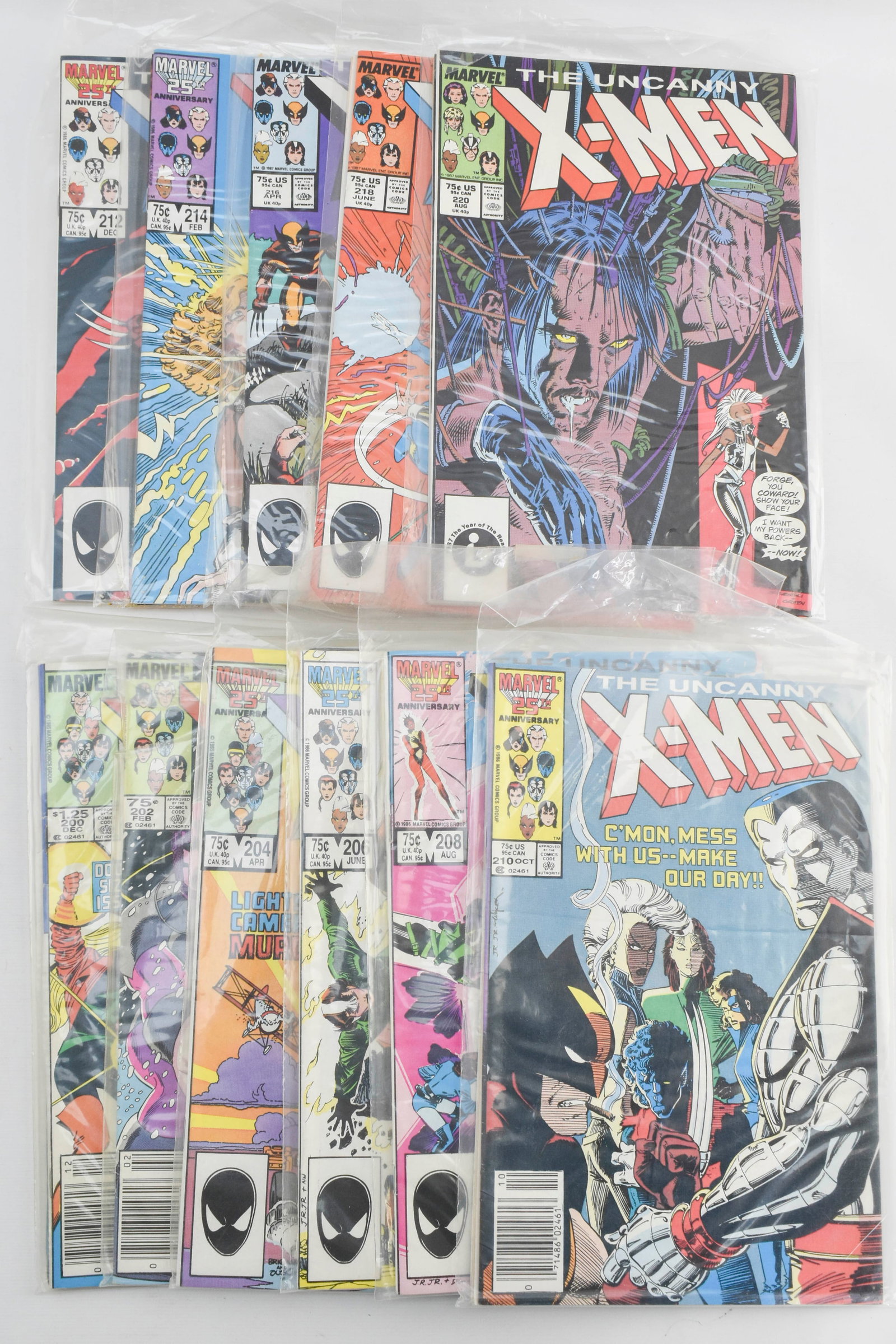 22 Marvel Comics "The Uncanny X-Men", Issues 199-220 (1 of 6)