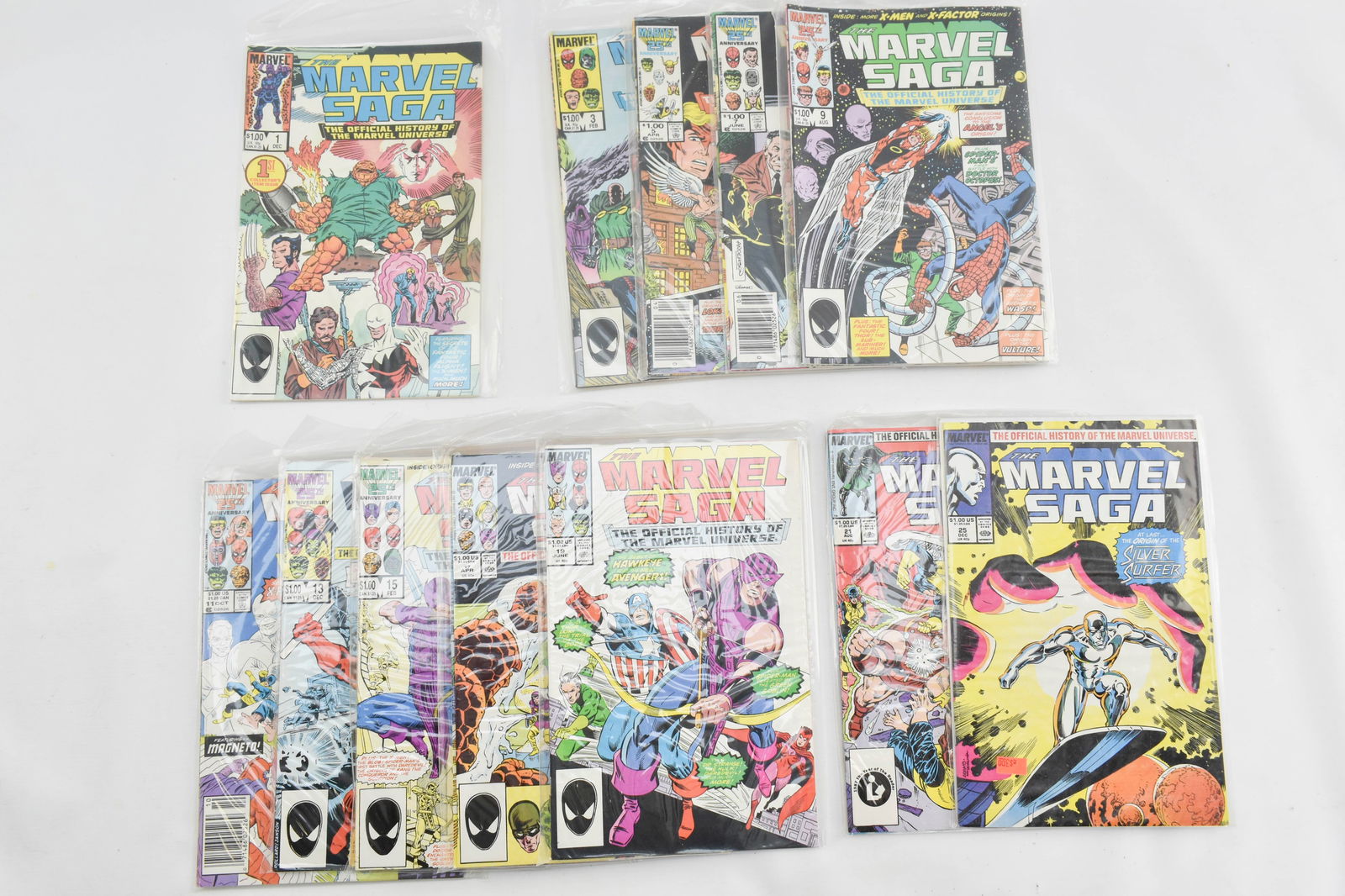 21 Issues "Marvel Saga" Comics: 1, 3-19, 21-22, 25 (1 of 10)