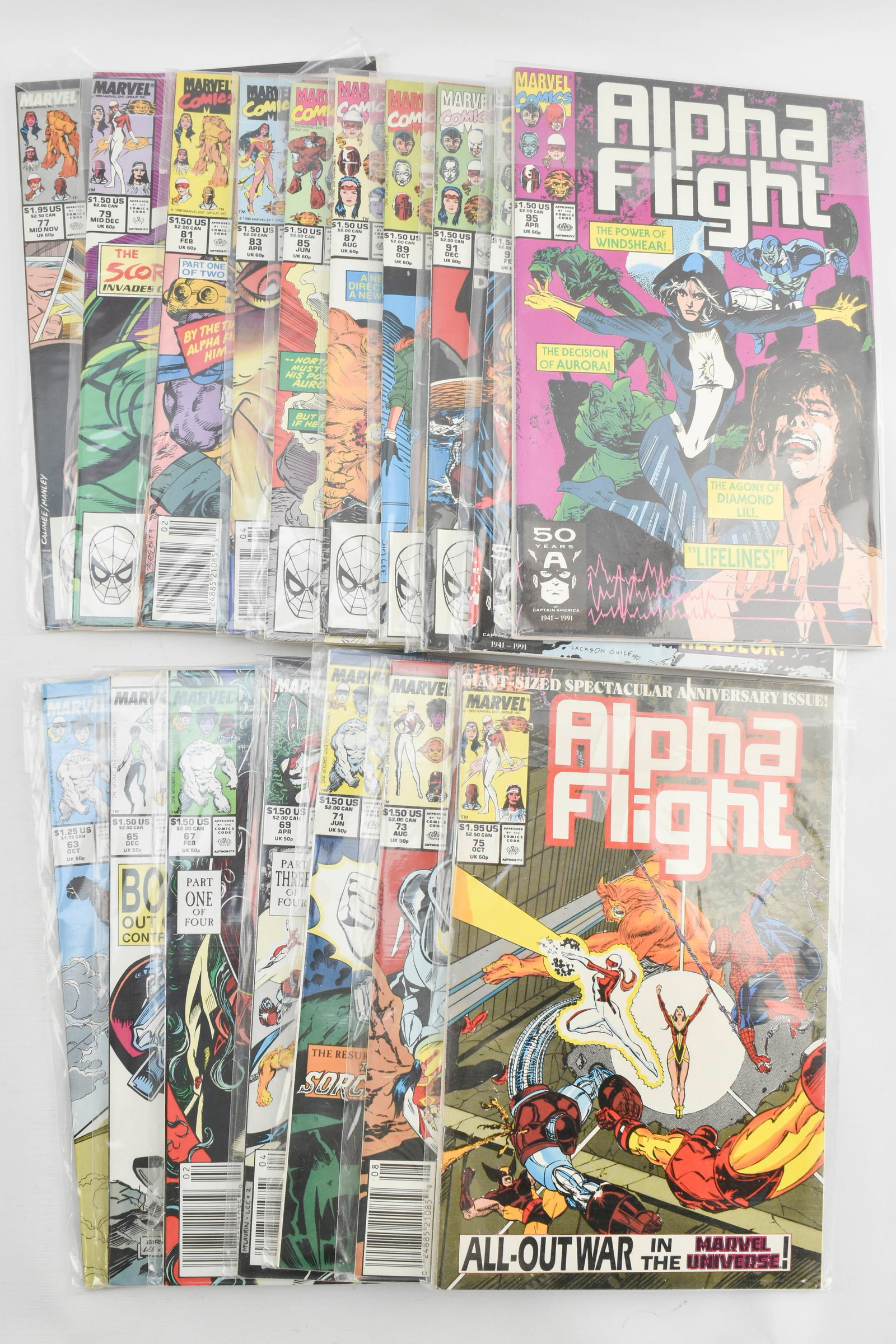 34 Marvel Comics "Alpha Flight" Issues 62-95 (1 of 12)