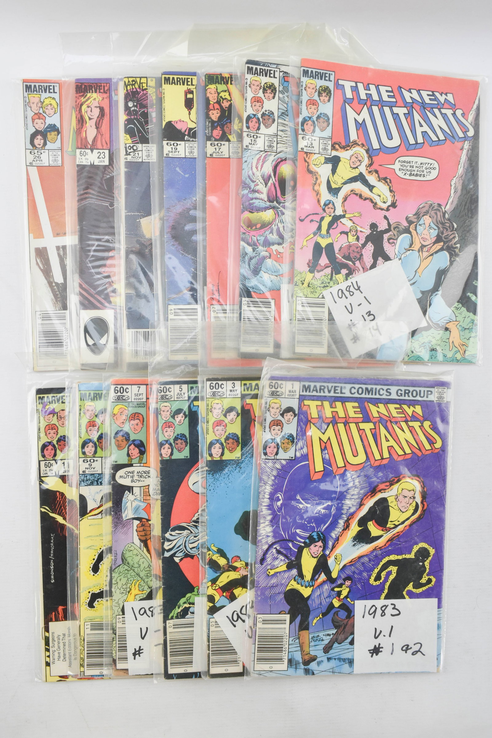 24 Issues Marvel Comics "The New Mutants" Vol. 1, Incl. 1-11, 26 (1 of 20)