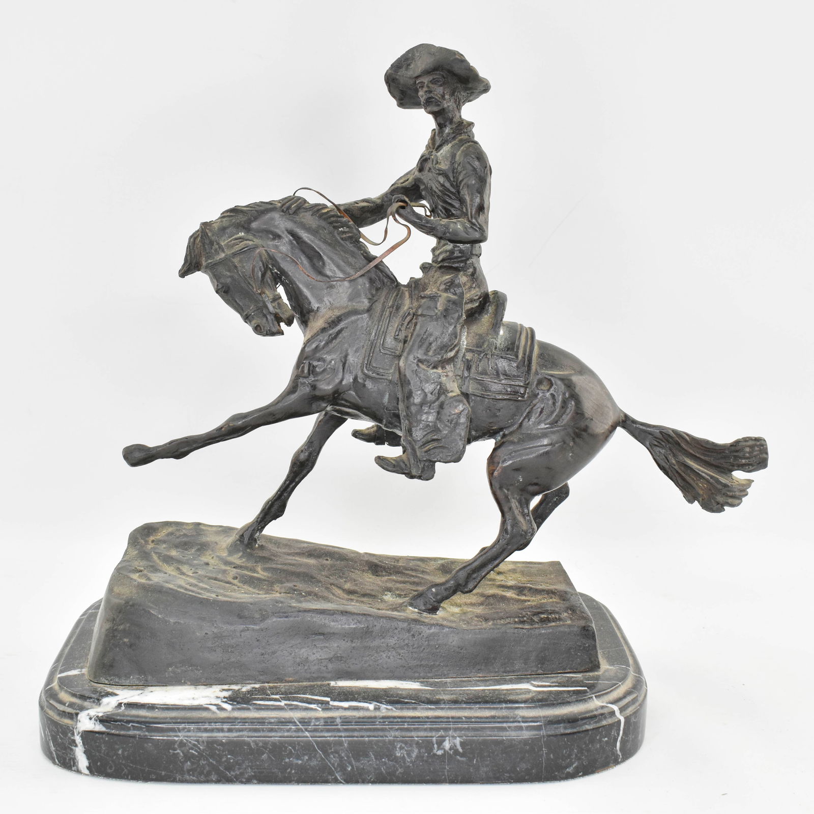 After Frederic Remington "Cowboy" Bronze Sculpture (1 of 10)
