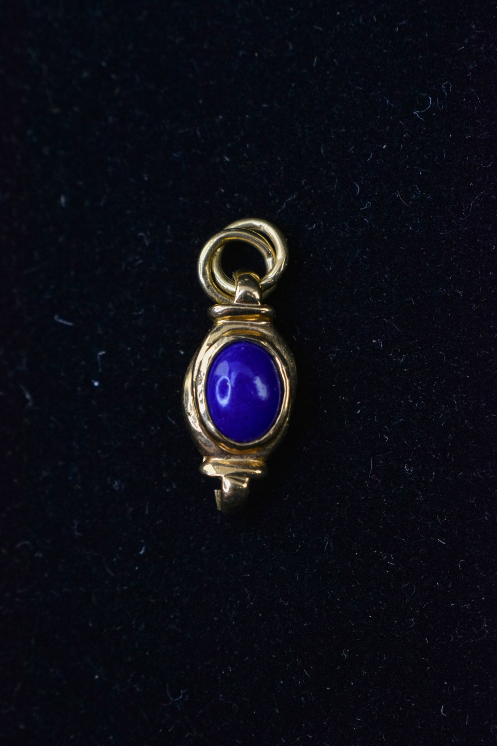 18K Gold Bezel Set Lapis Pendant (1 of 3)