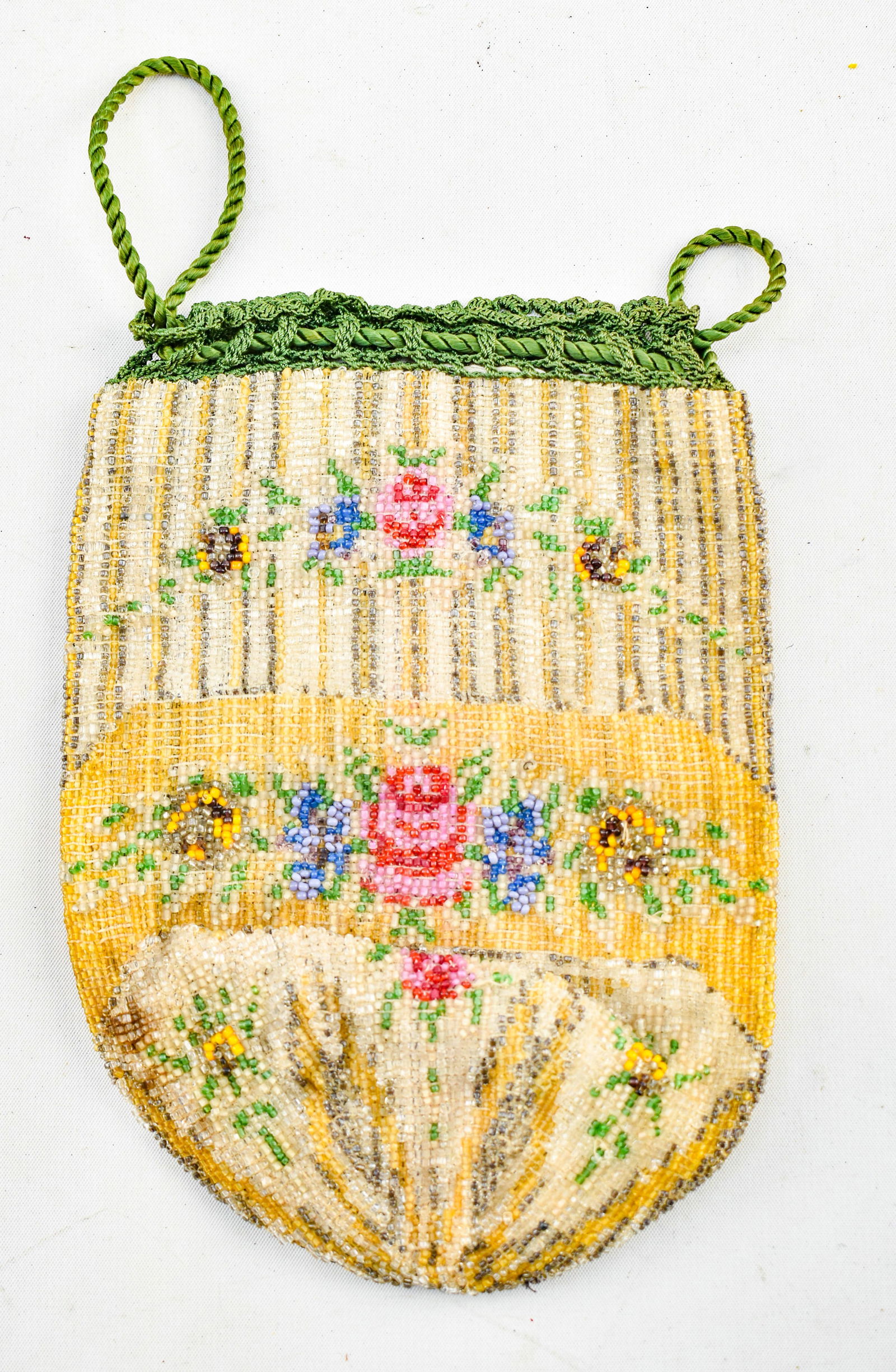 Vintage Art Nouveau Floral Micro Beaded Purse (1 of 7)