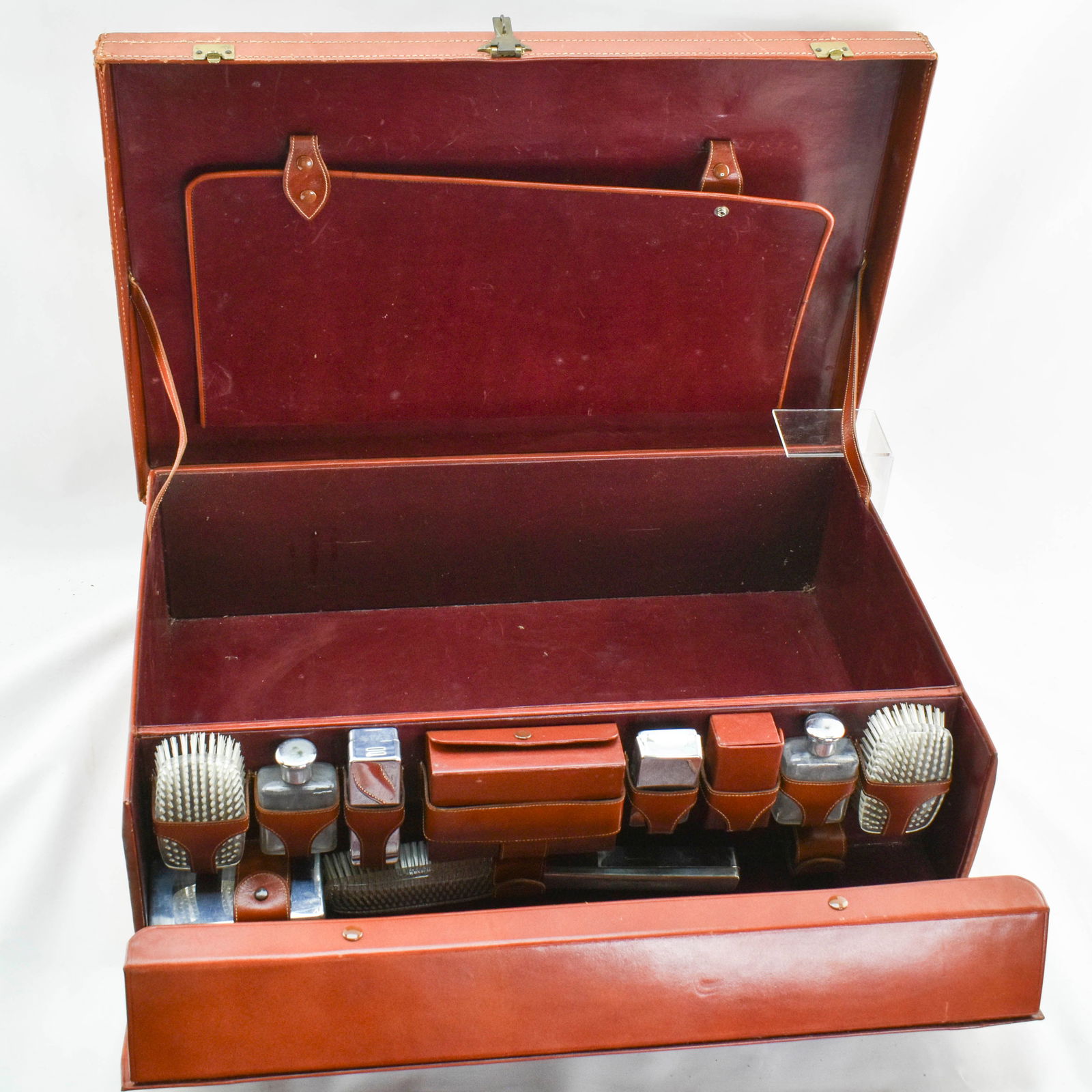Leather Travel Case, Monogramed L.W.T. (1 of 13)