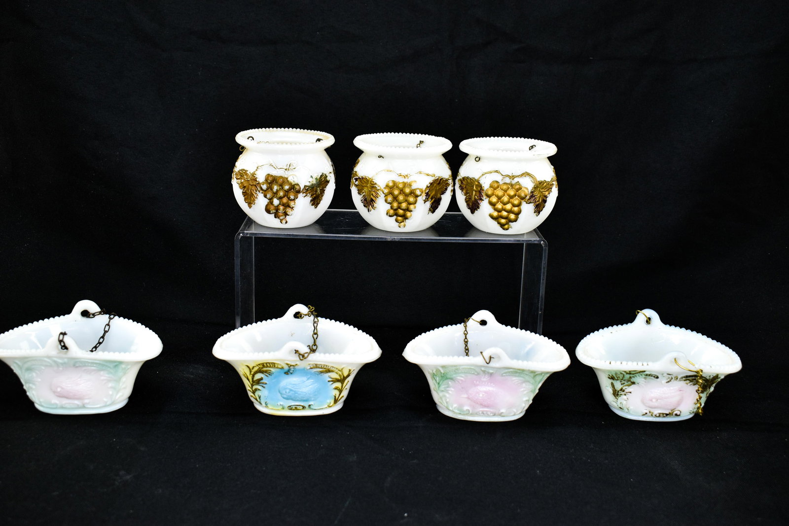 7 Antique Spent Match Holders or Match Safes for Parlor Lamps (1 of 9)