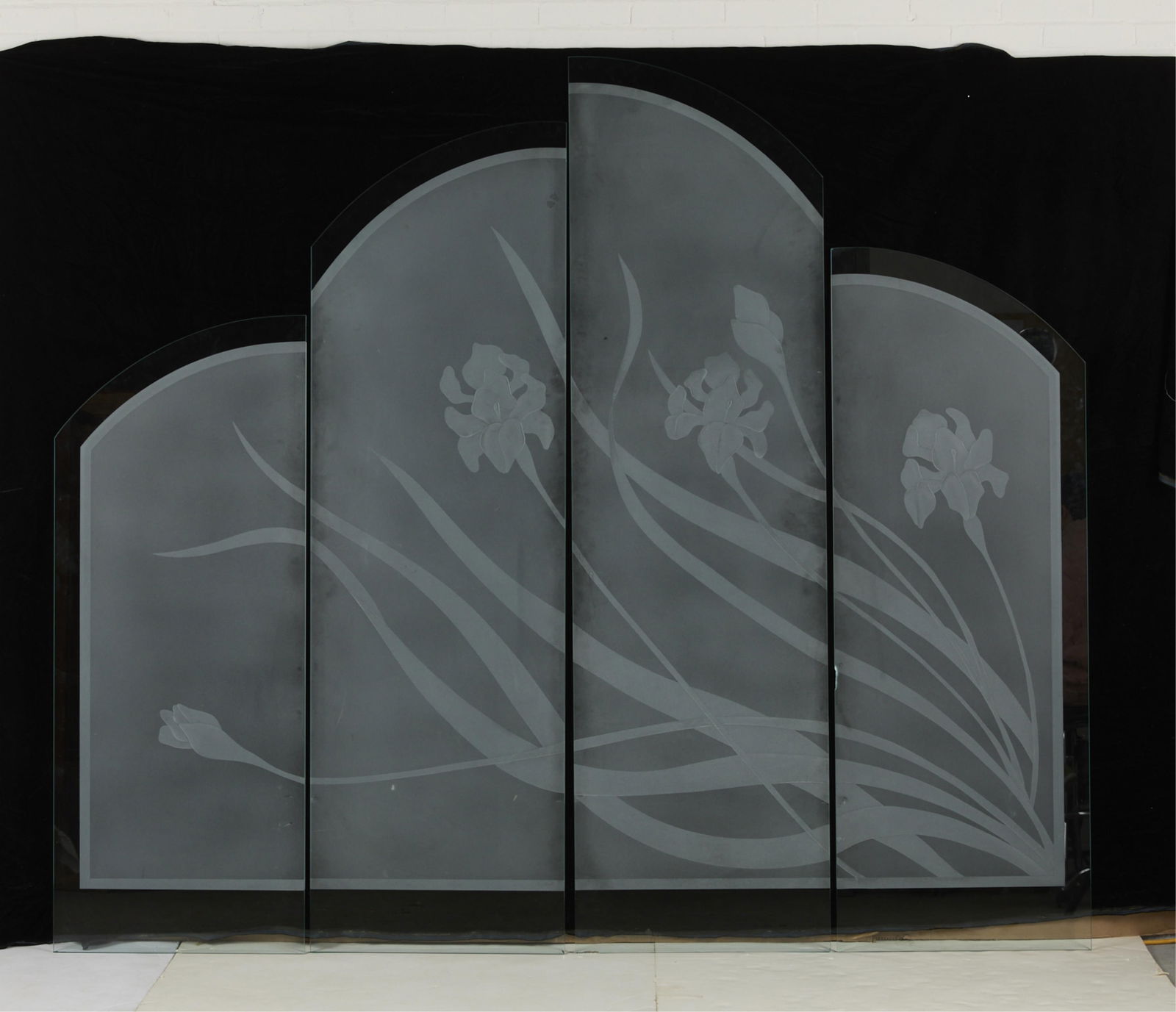Large Multi-panel etched Glass Wall Art or Headboard (1 of 5)