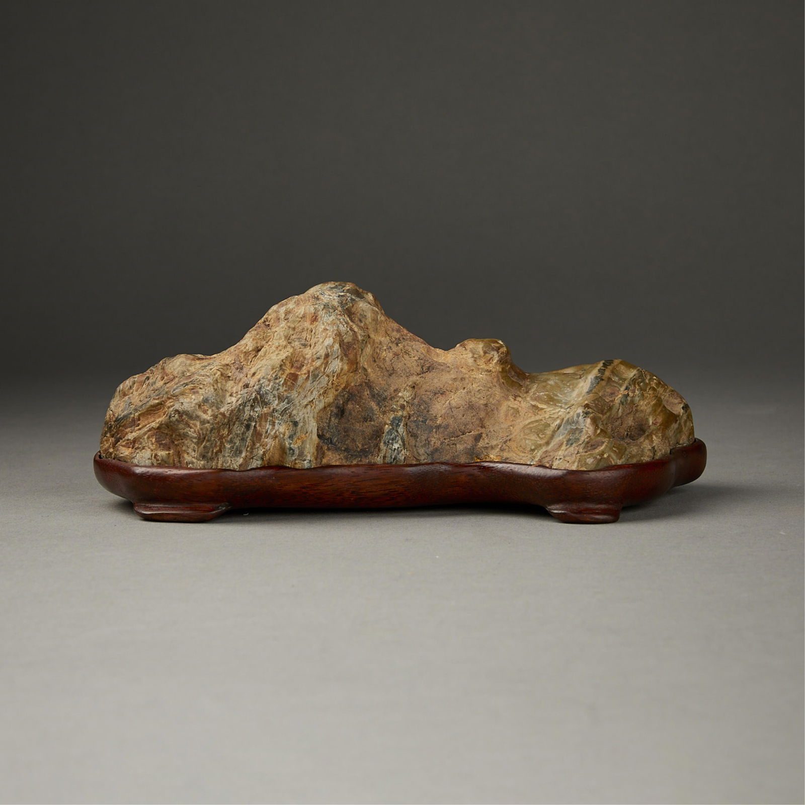 Chinese Greenstone Scholar's Rock on Base (1 of 8)