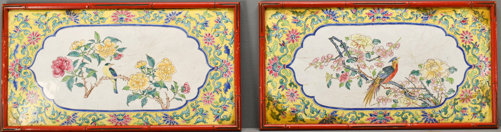 Pair of Framed Chinese Peking Enamel Artworks (1 of 8)