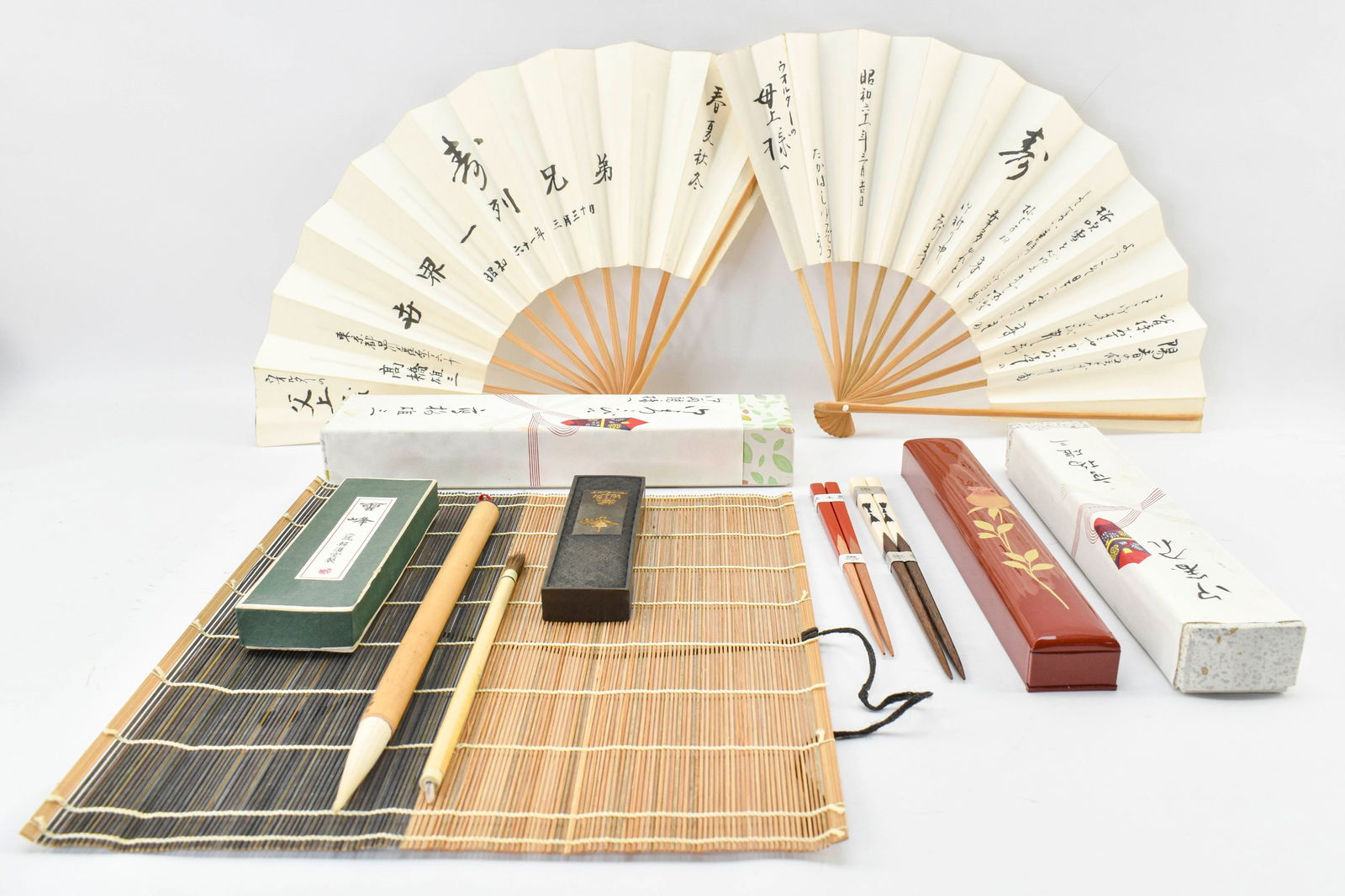 Japanese Writing Set, Fans, and Chopsticks (1 of 20)