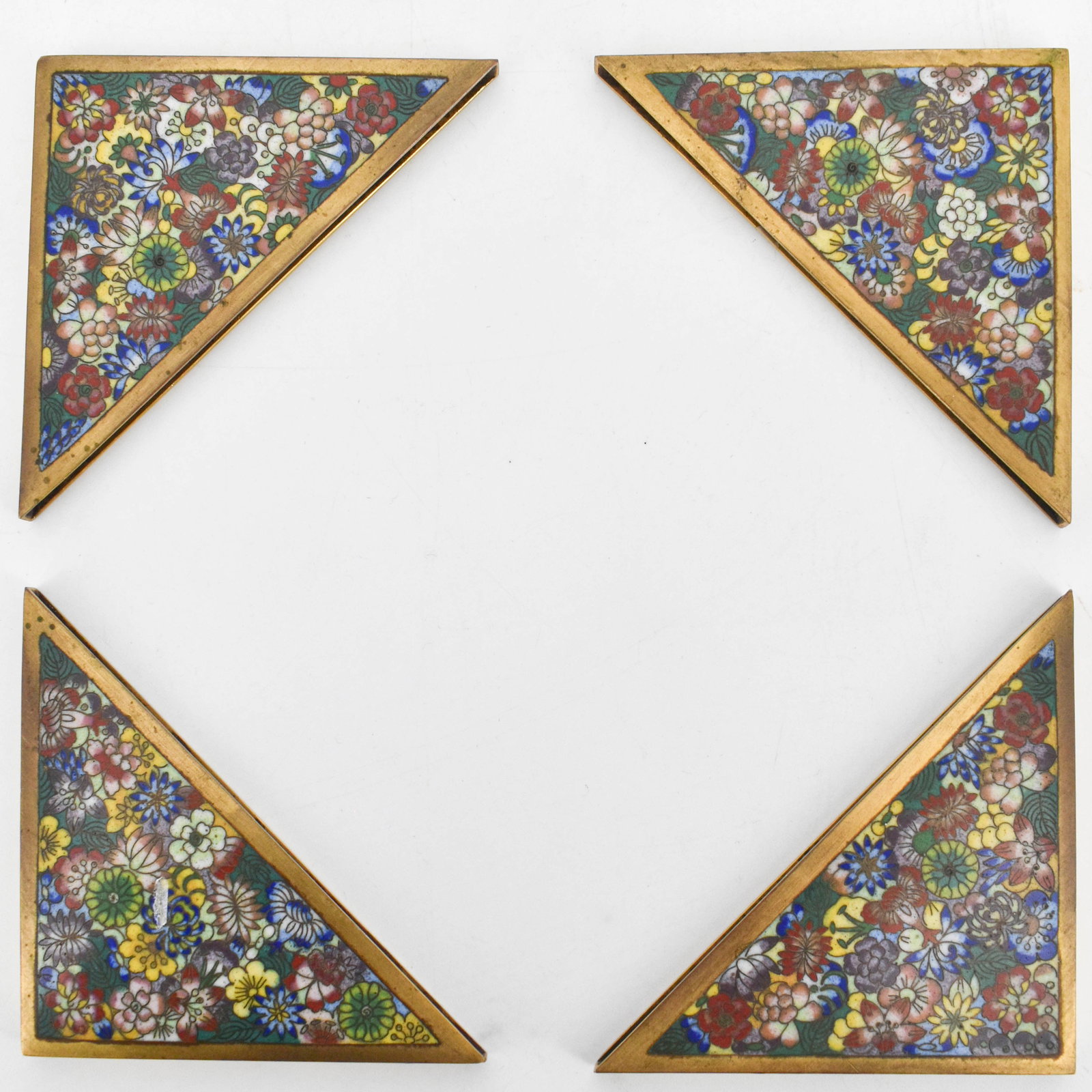 Set of 4 Japanese Cloisonne Corners, C. 1900 (1 of 6)