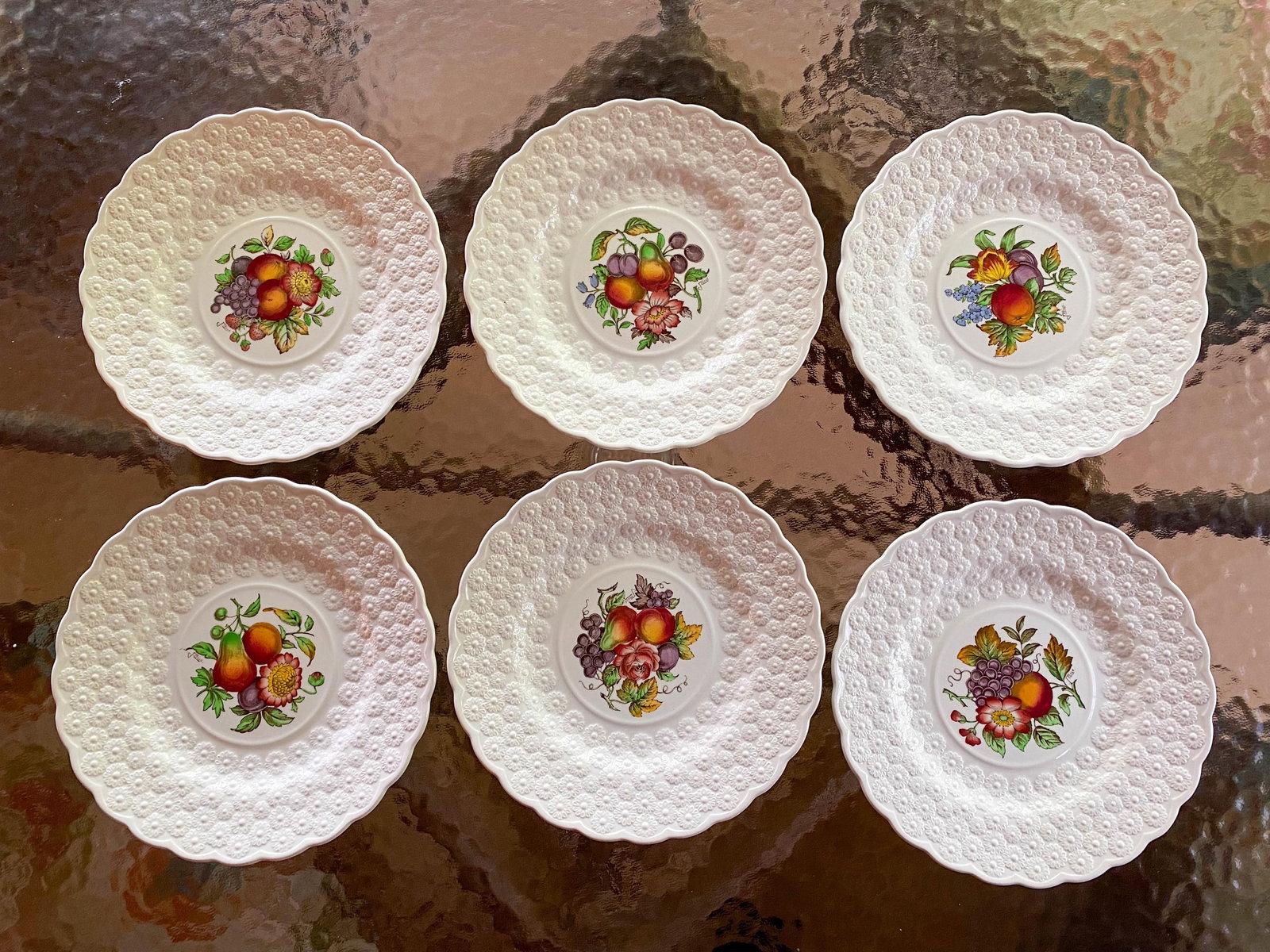 Set of 6 Spode Alden Porcelain Plates (1 of 7)