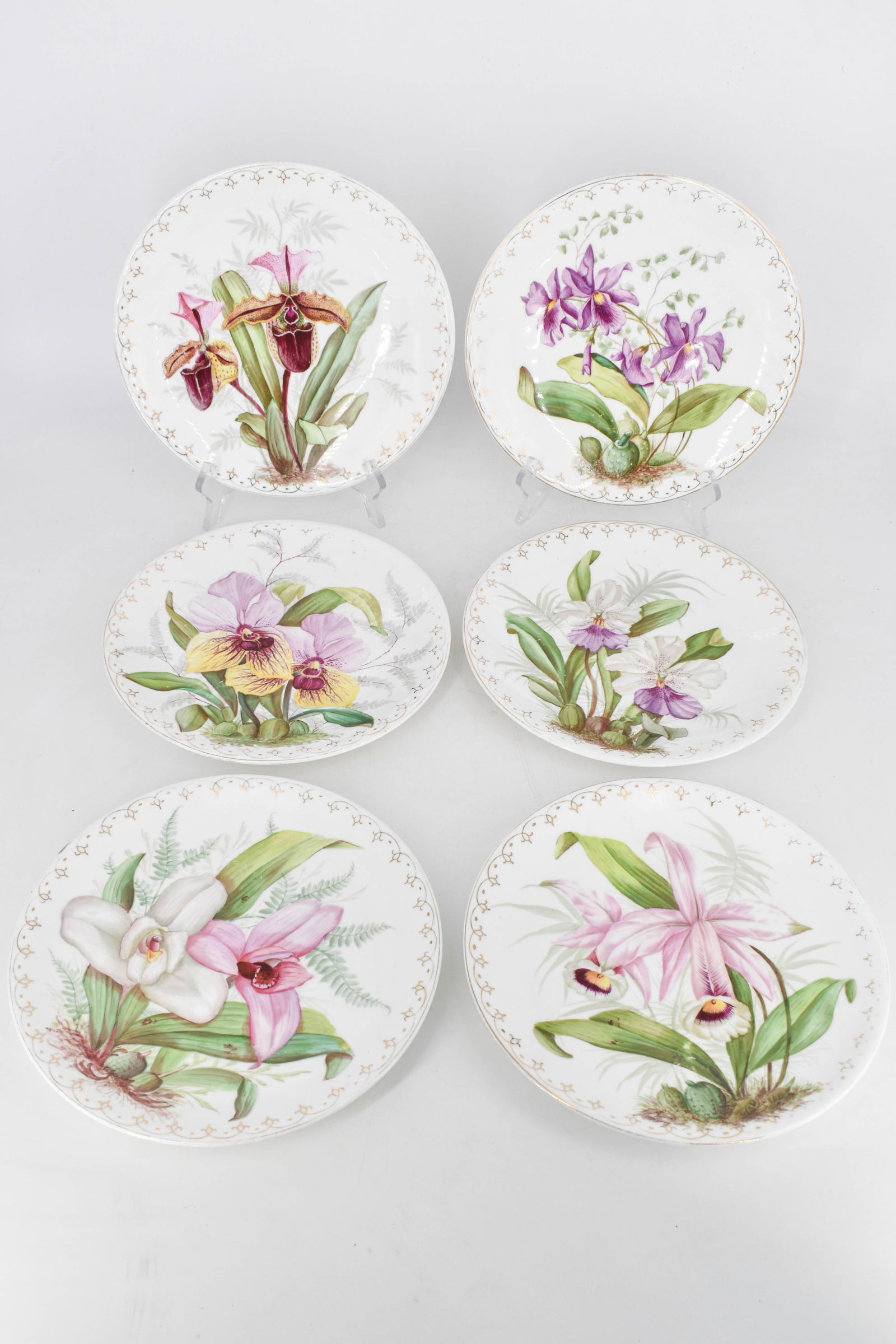6 Derby Hand Painted Ceramic Plates (1 of 8)