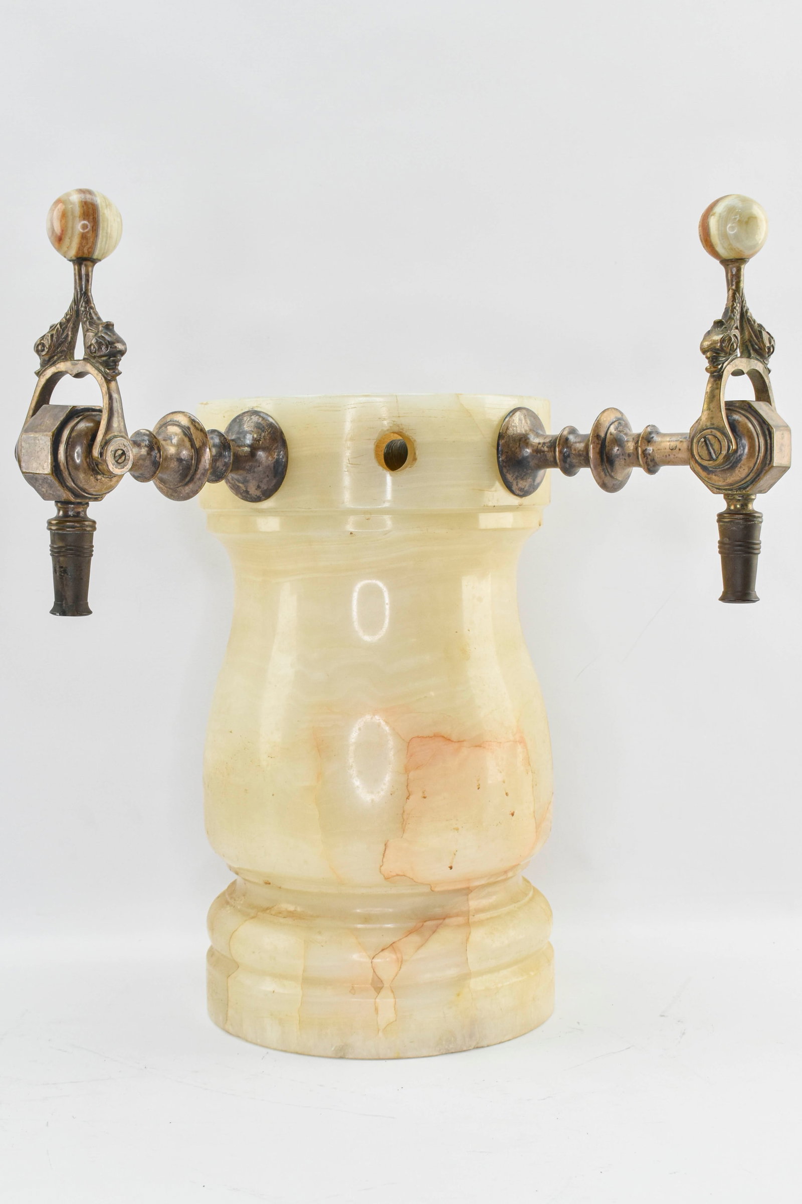 Antique Marble Soda Fountain, Brass Taps (1 of 16)