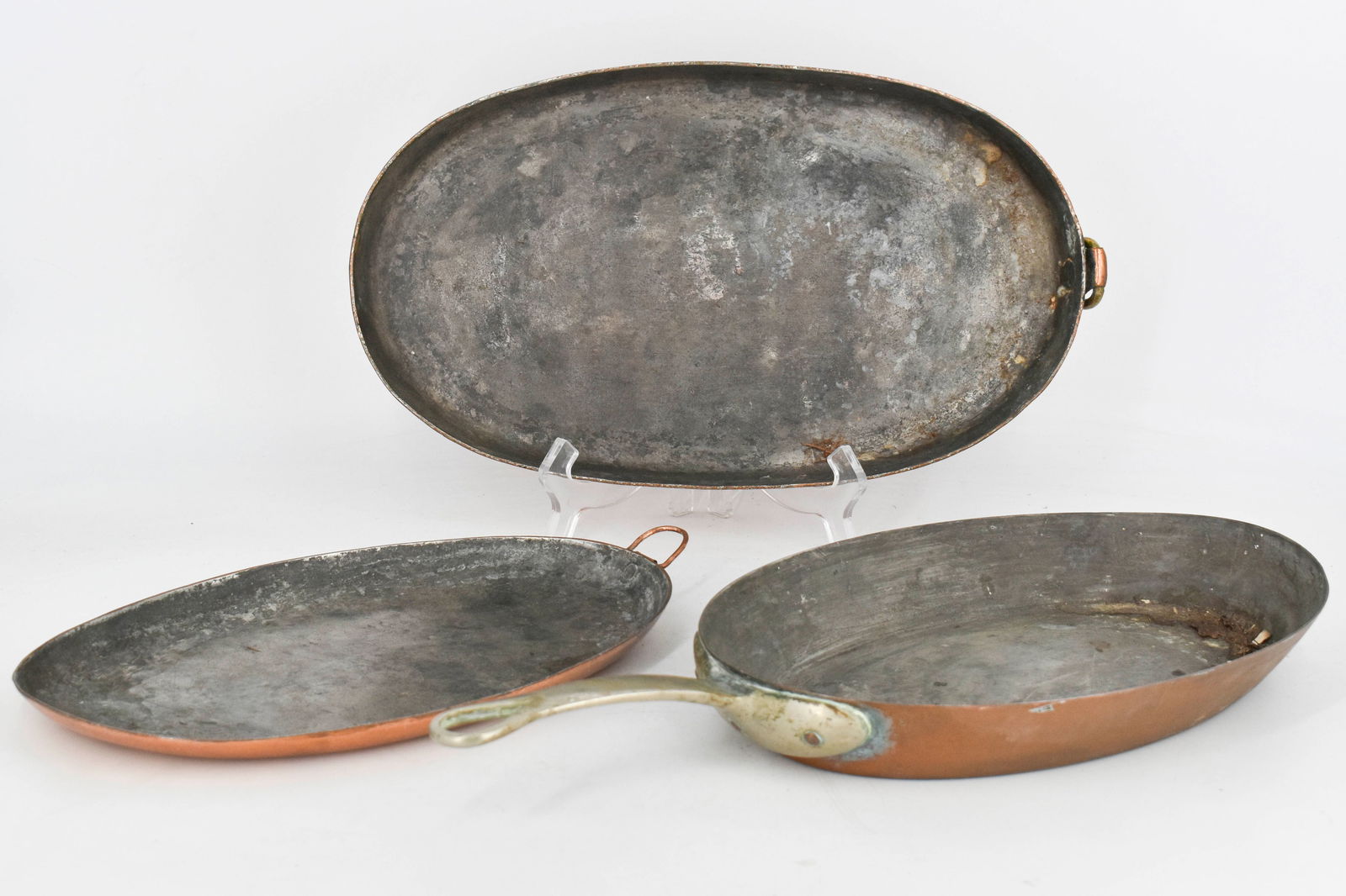 Set of 3 French Copper Pans from DH & M CO., New York (1 of 10)